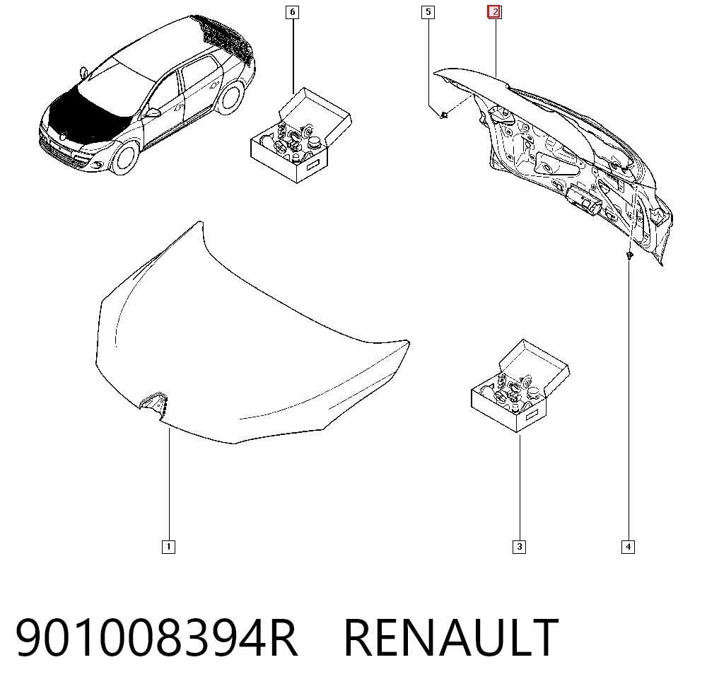 Porta traseira (3ª/5ª porta-malas (tampa de alcapão) para Renault Megane III KZ0, KZ1