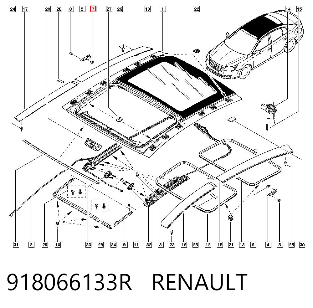 918066133R Renault (RVI) Guia de alcapão