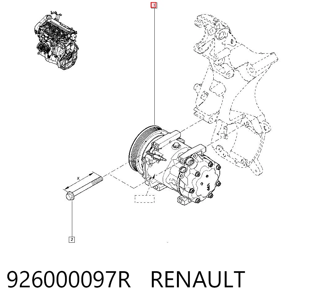 926000097R Renault (RVI) Compressor de aparelho de ar condicionado