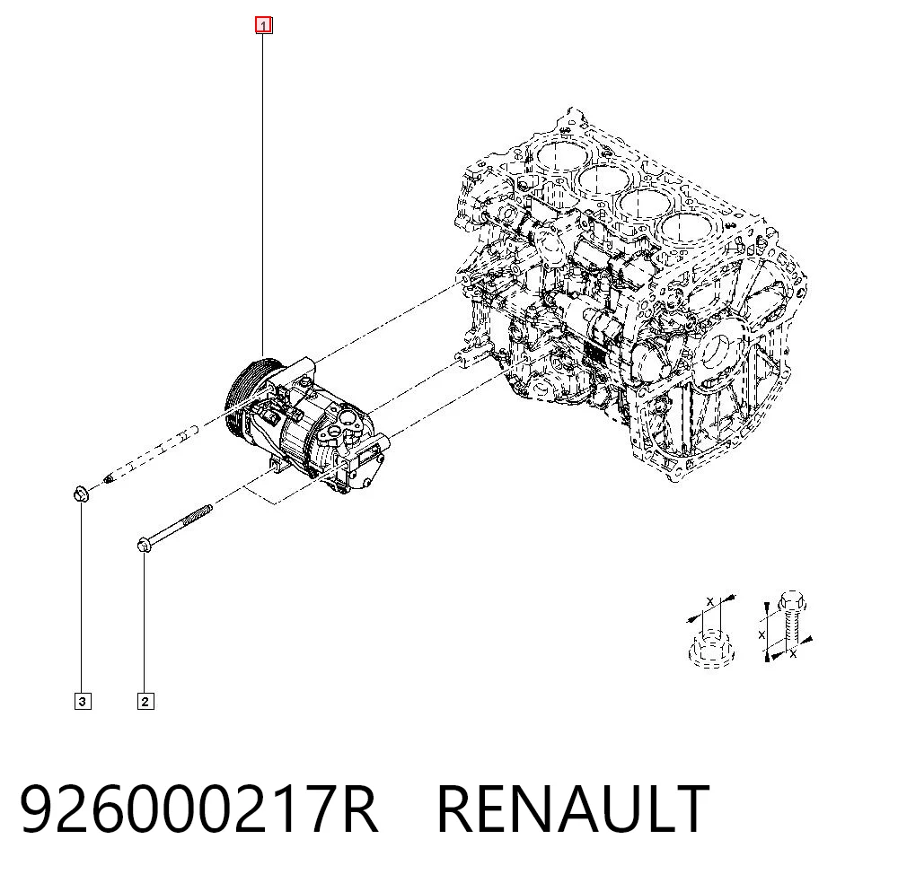 926000217R Renault (RVI) Compressor de aparelho de ar condicionado