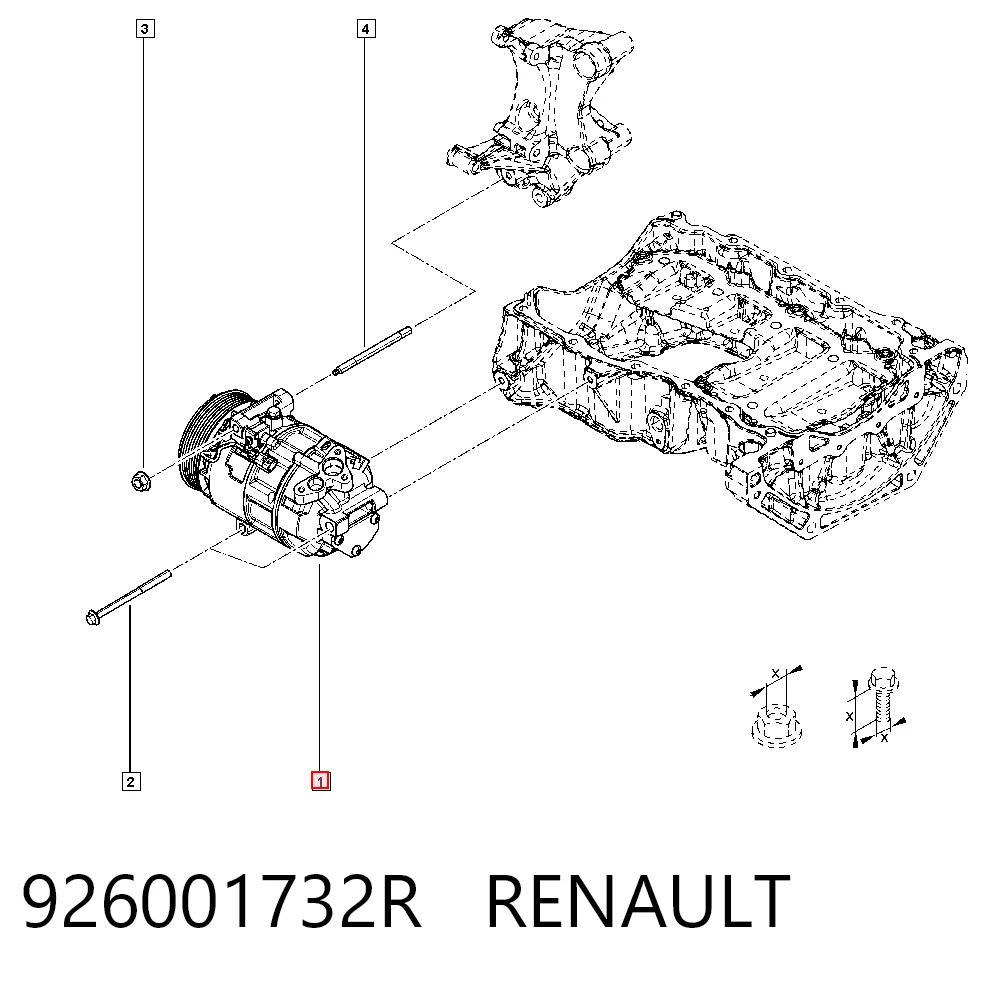 926001732R Renault (RVI) Compressor de aparelho de ar condicionado