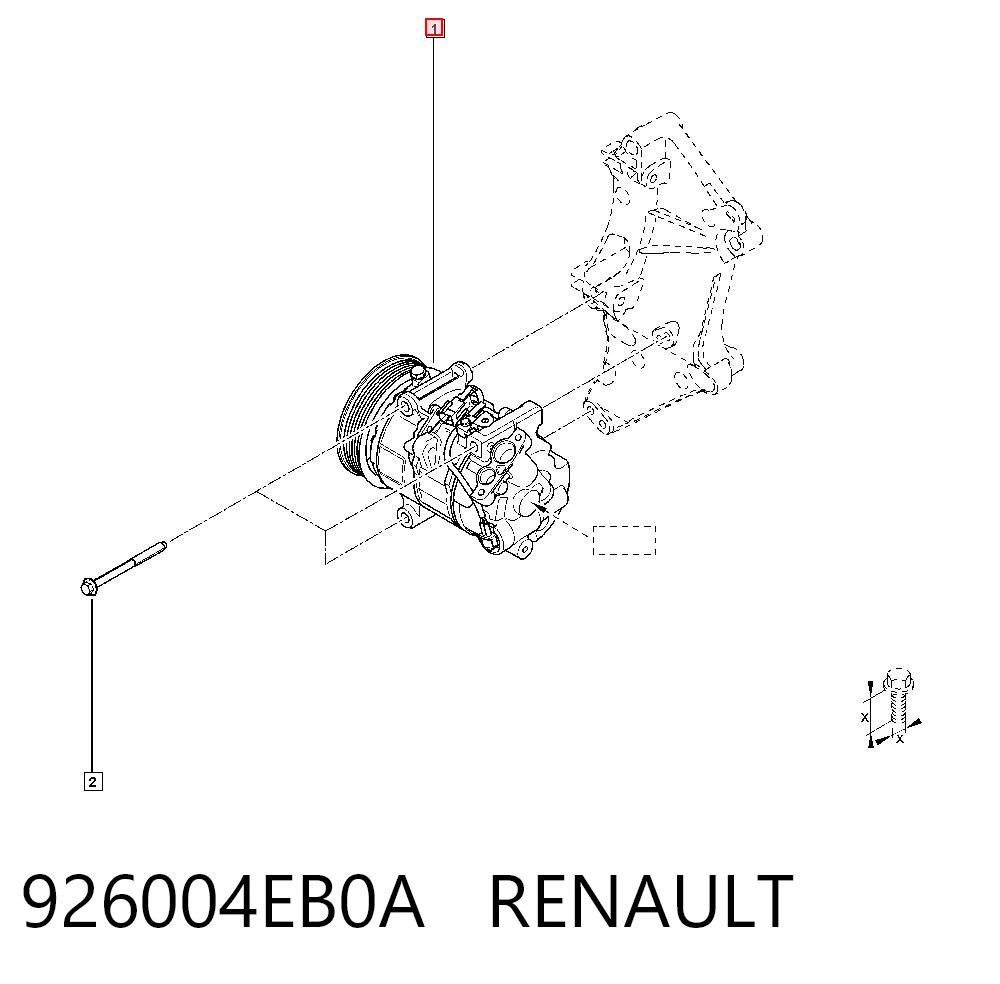 926004EB0A Renault (RVI) Compressor de aparelho de ar condicionado