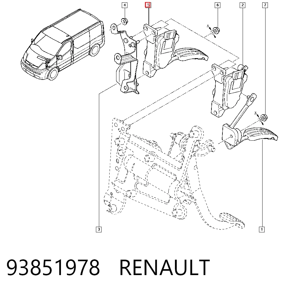 Pedal de gás (de acelerador) General Motors 93851978 preço, a partir de 61,32 USD