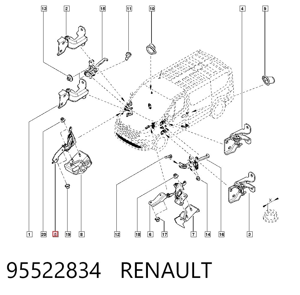Gozno da capota direito General Motors 95522834 preço, a partir de 96,78 USD
