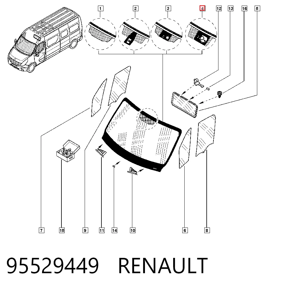Pára-brisas 95527957 General Motors