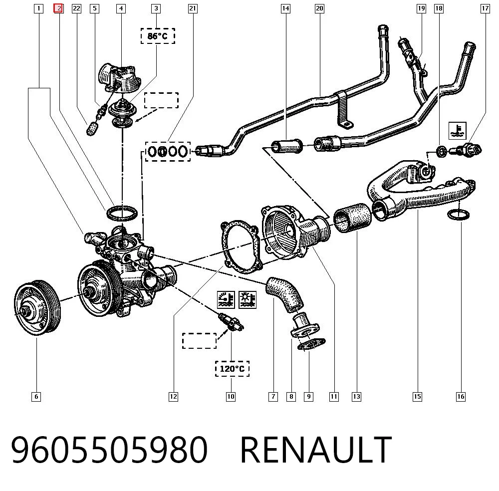 Vedante de termostato Renault 21  B48 ao melhor preço