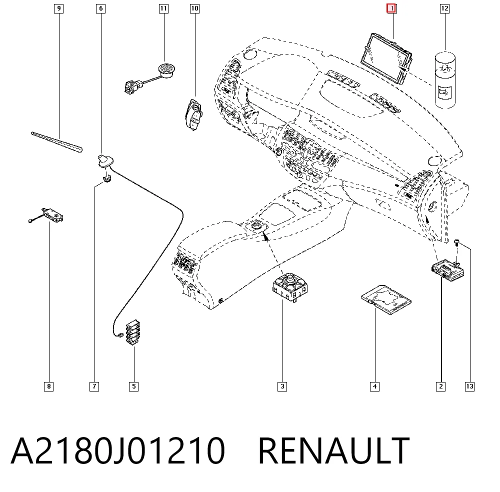 Mostrador multifuncional Renault Scenic III JZ0, JZ1
