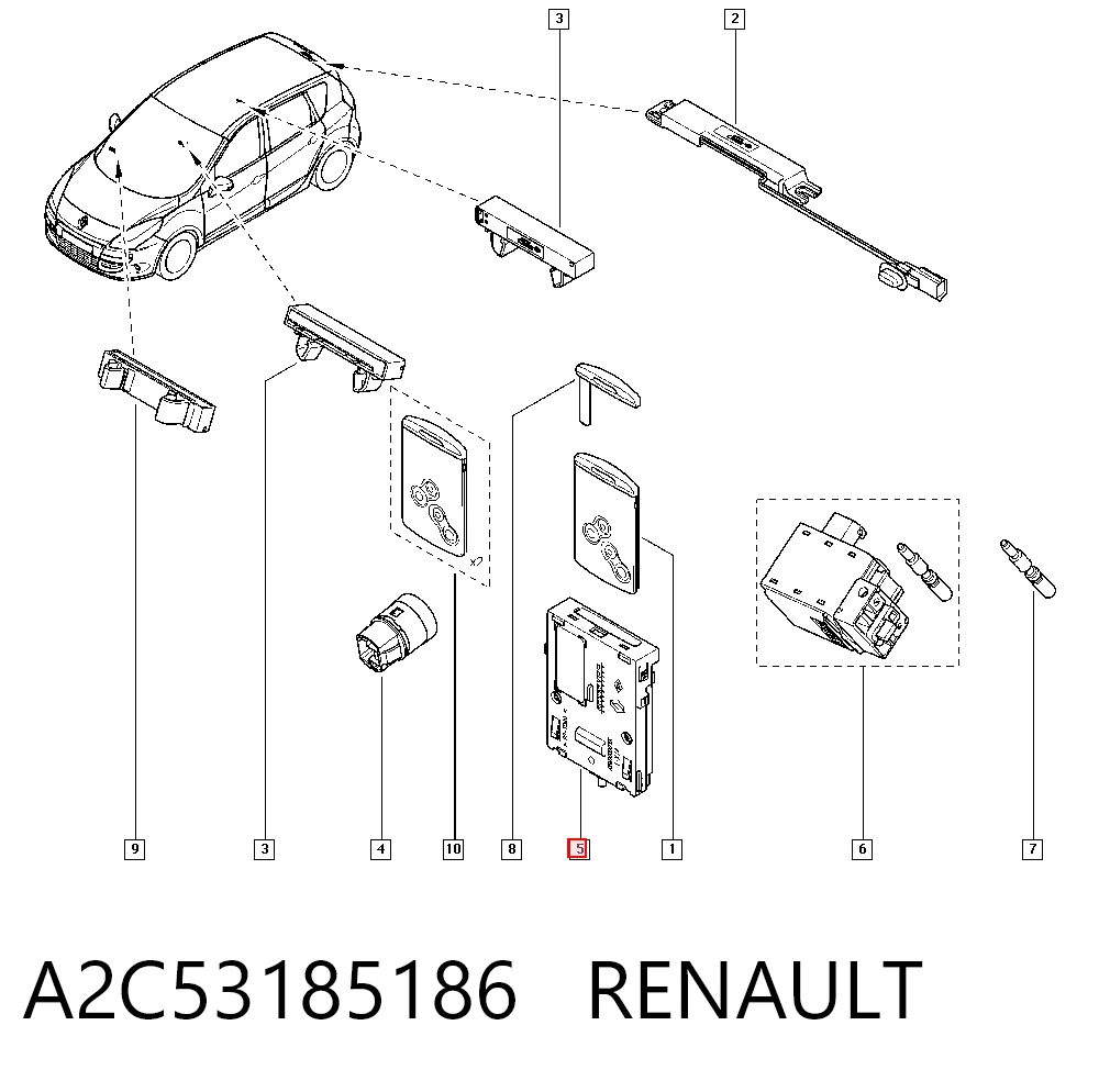  Fecho de ignição Renault Scenic III monovolume (JZ0, JZ1) (2009 - 2016) III