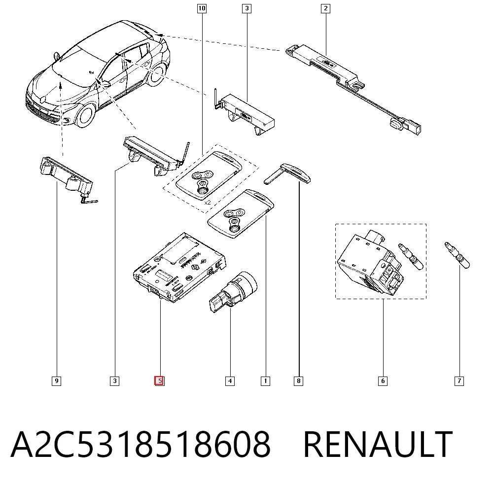 Fecho de ignição Renault Scenic III JZ0, JZ1