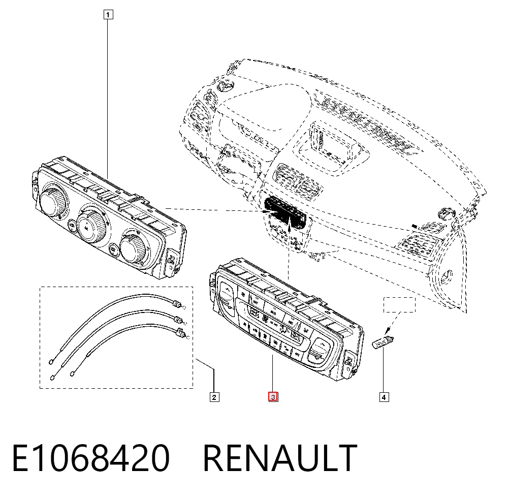Unidade de controlo dos modos de aquecimento/condicionamento Renault Megane III KZ0, KZ1