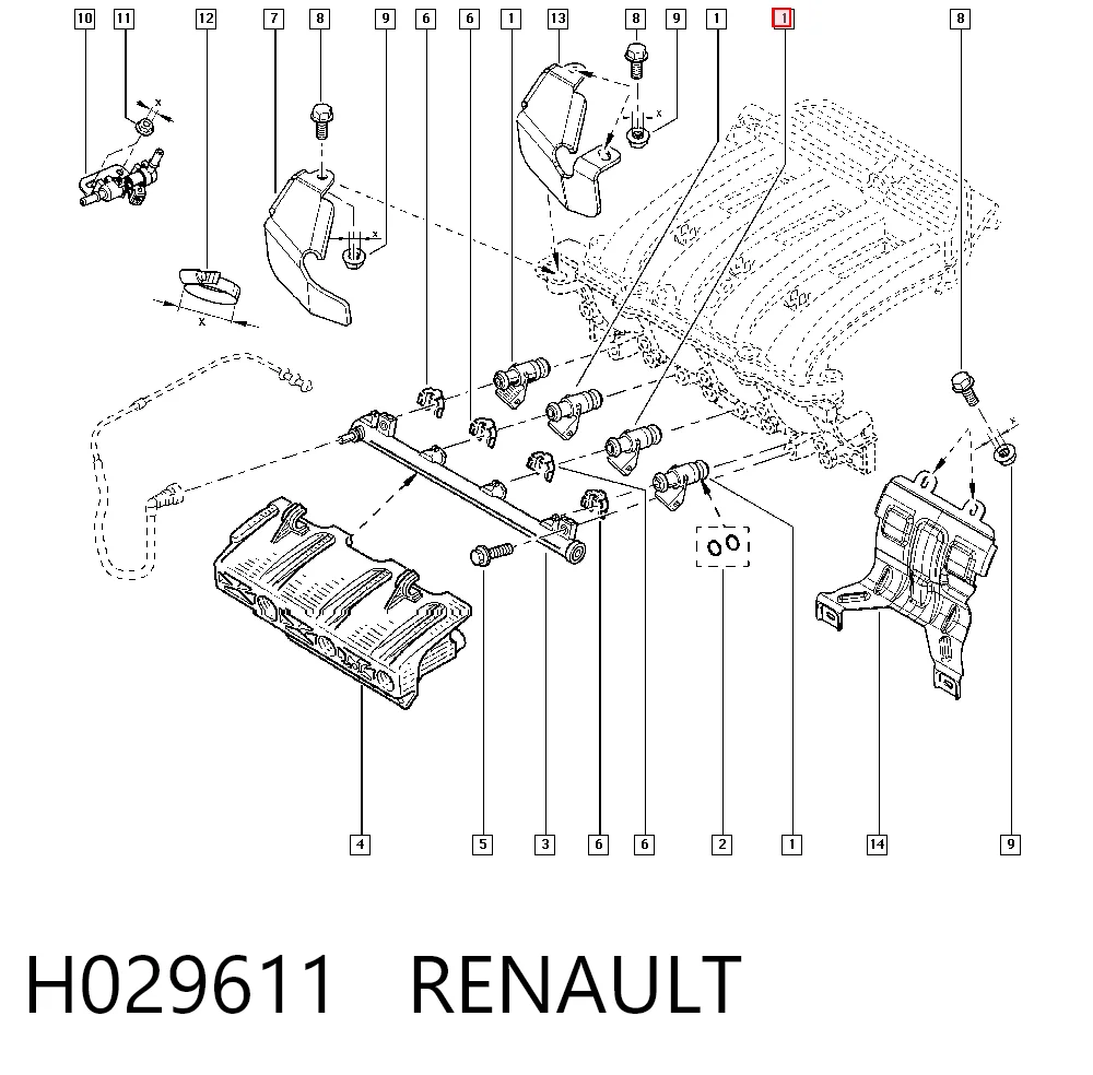H029611 Renault (RVI) Injetor de injeção de combustível