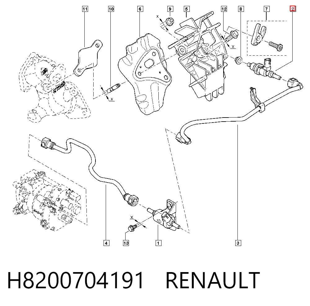 H8200704191 Renault (RVI) Injetor de injeção de combustível
