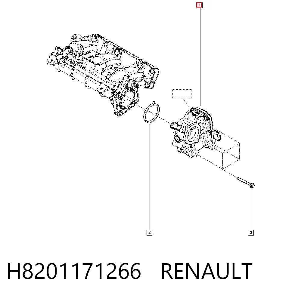 Válvula de borboleta montada Dacia Duster  HS
