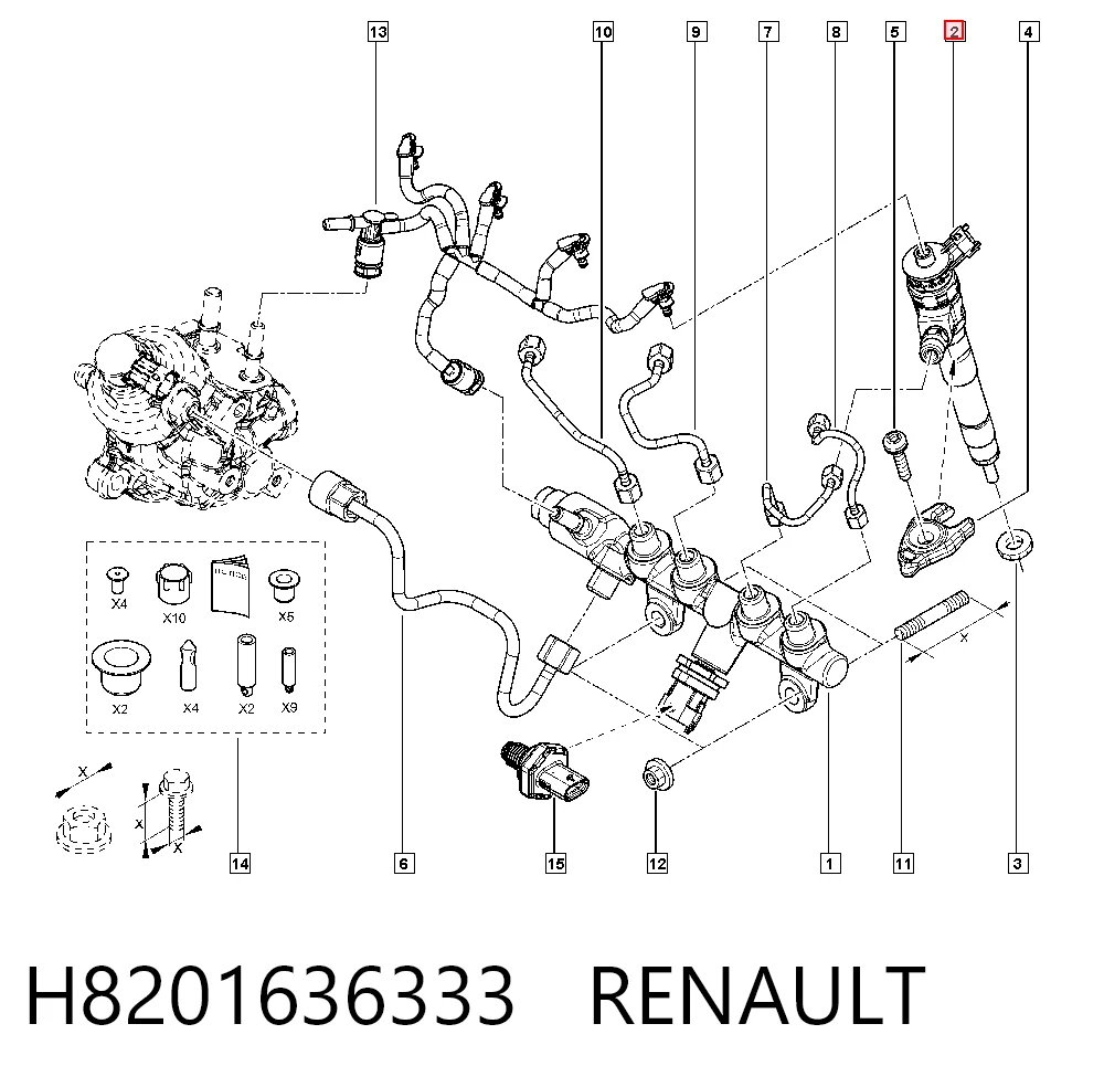  Injetor de injeção de combustível Dacia Logan II sedan (L8_) (2012 - 2026) II