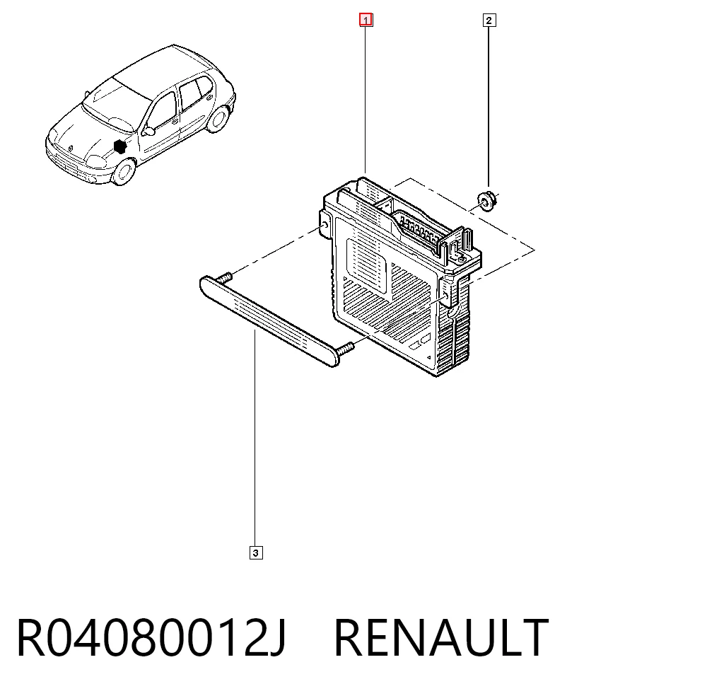 Módulo de direção (Centralina eletrônica) de motor para Renault Kangoo I KC0, KC1