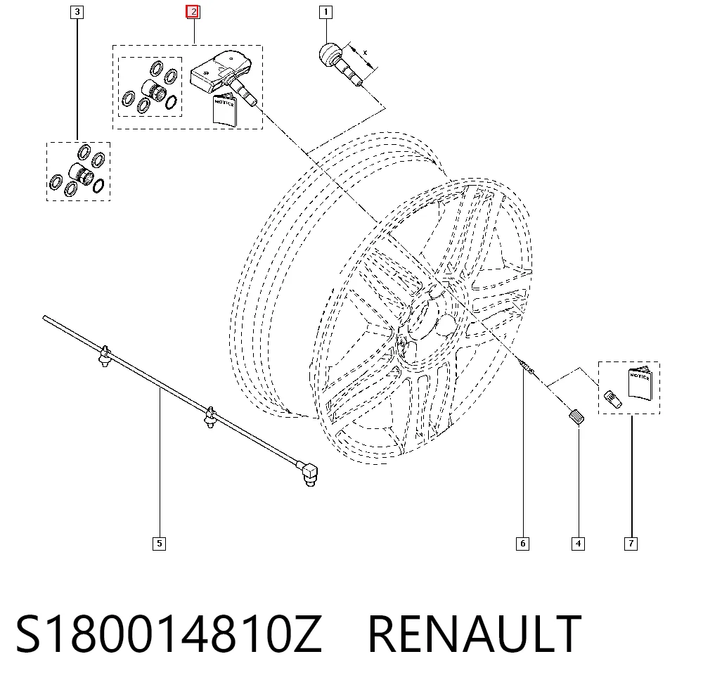 Compre Sensor de pressão de ar nos pneus Renault Scenic 2