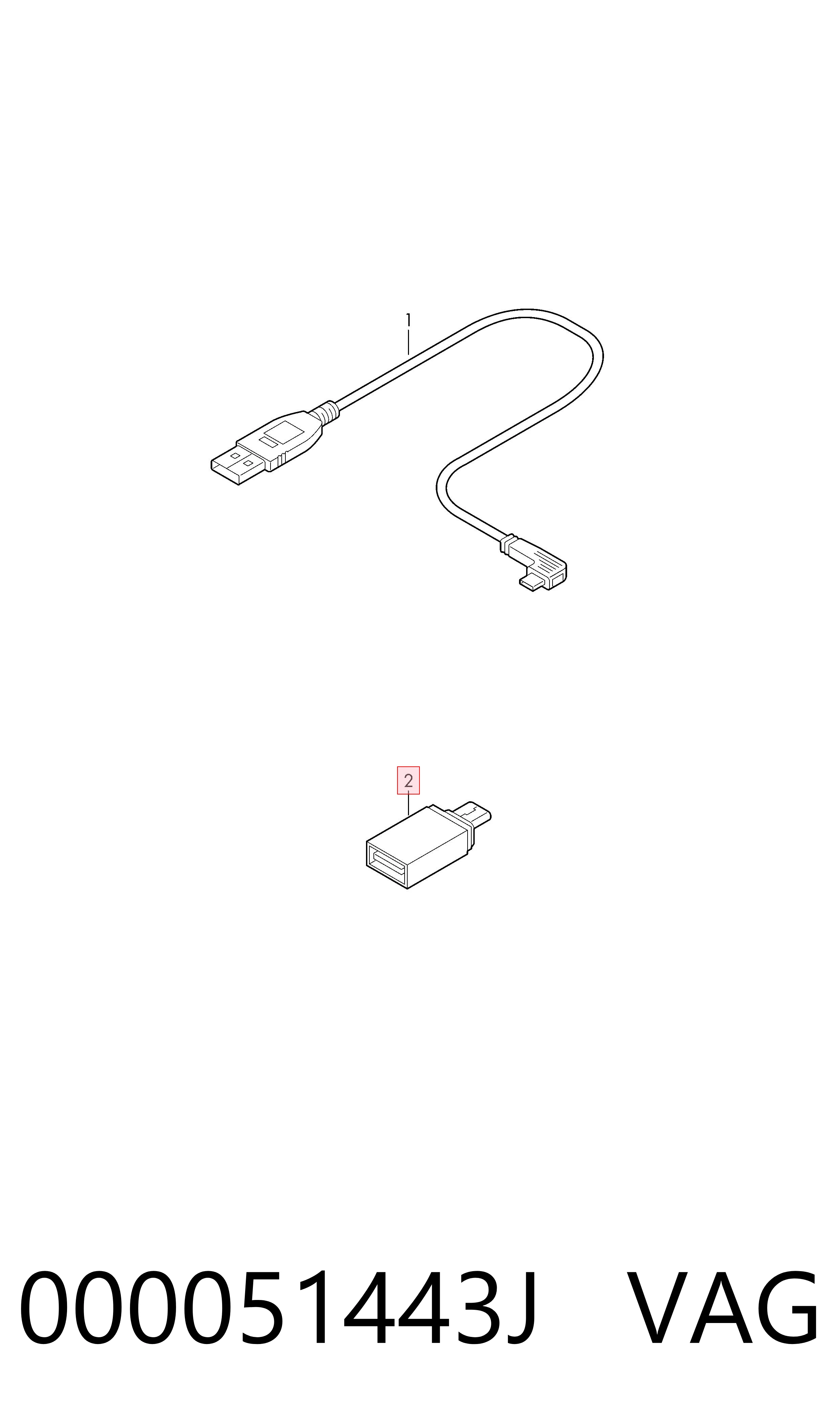 000051443J VAG Concentrador USB