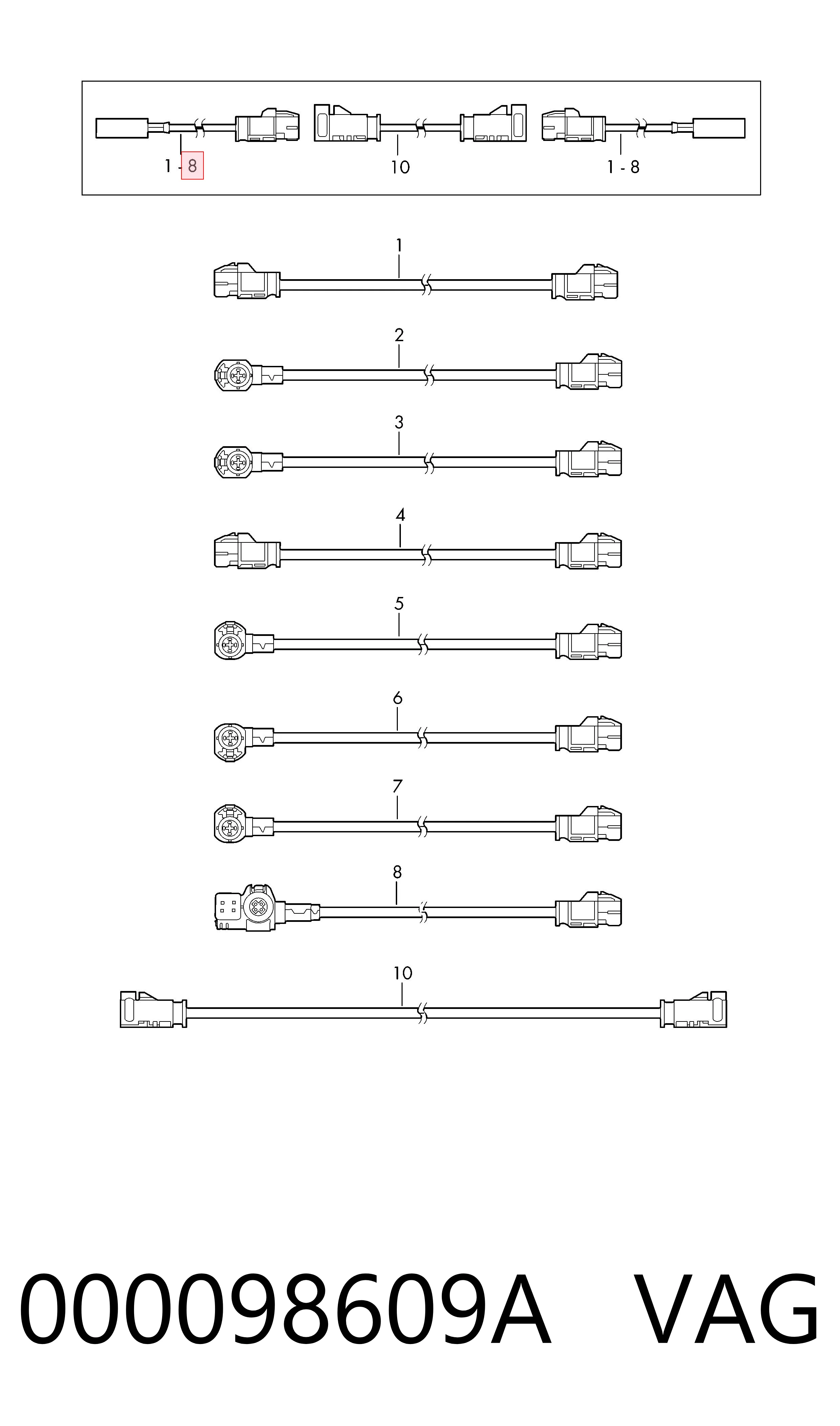  VAG 000098609A preço, a partir de 9,79 USD