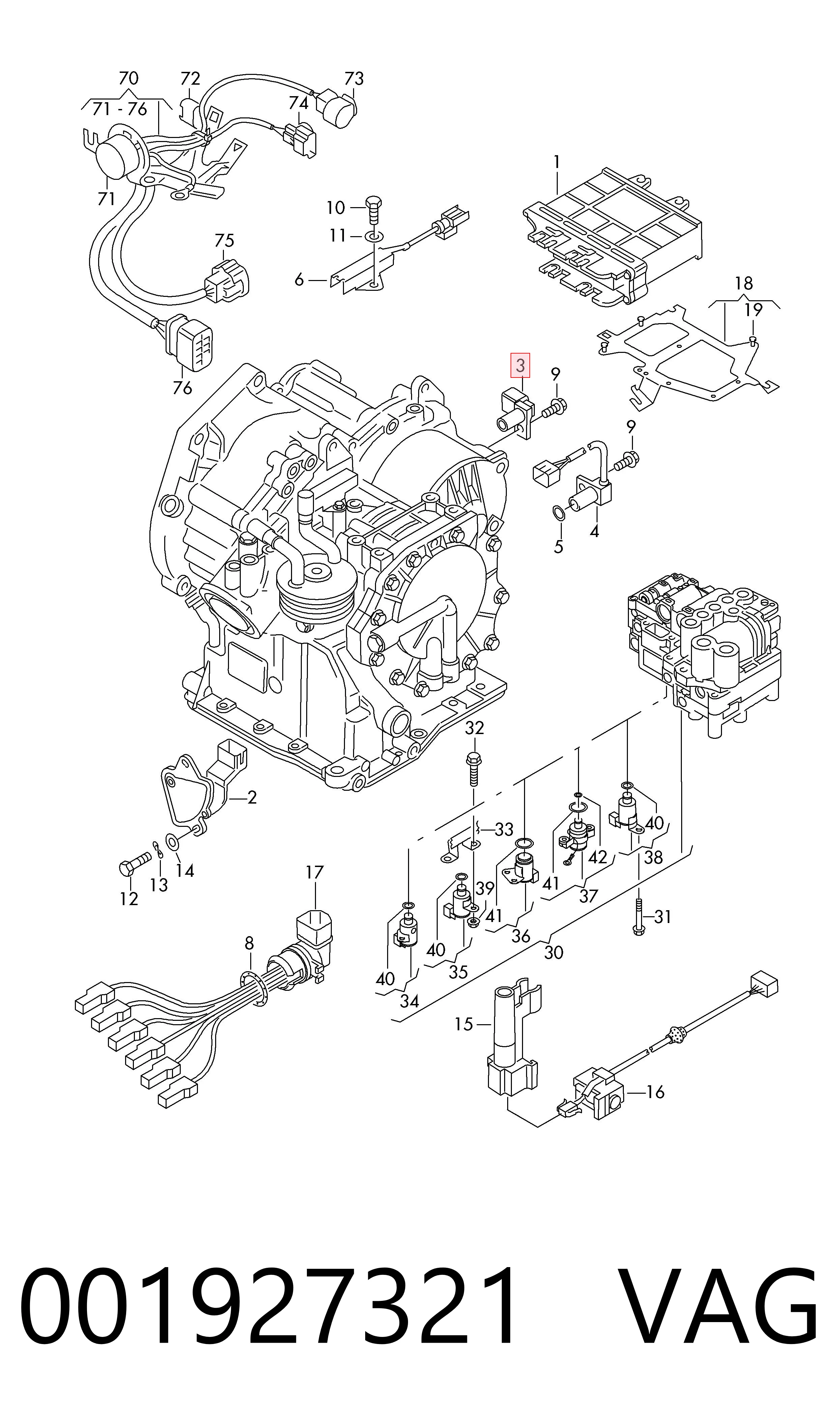 001927321 VAG Sensor de velocidade