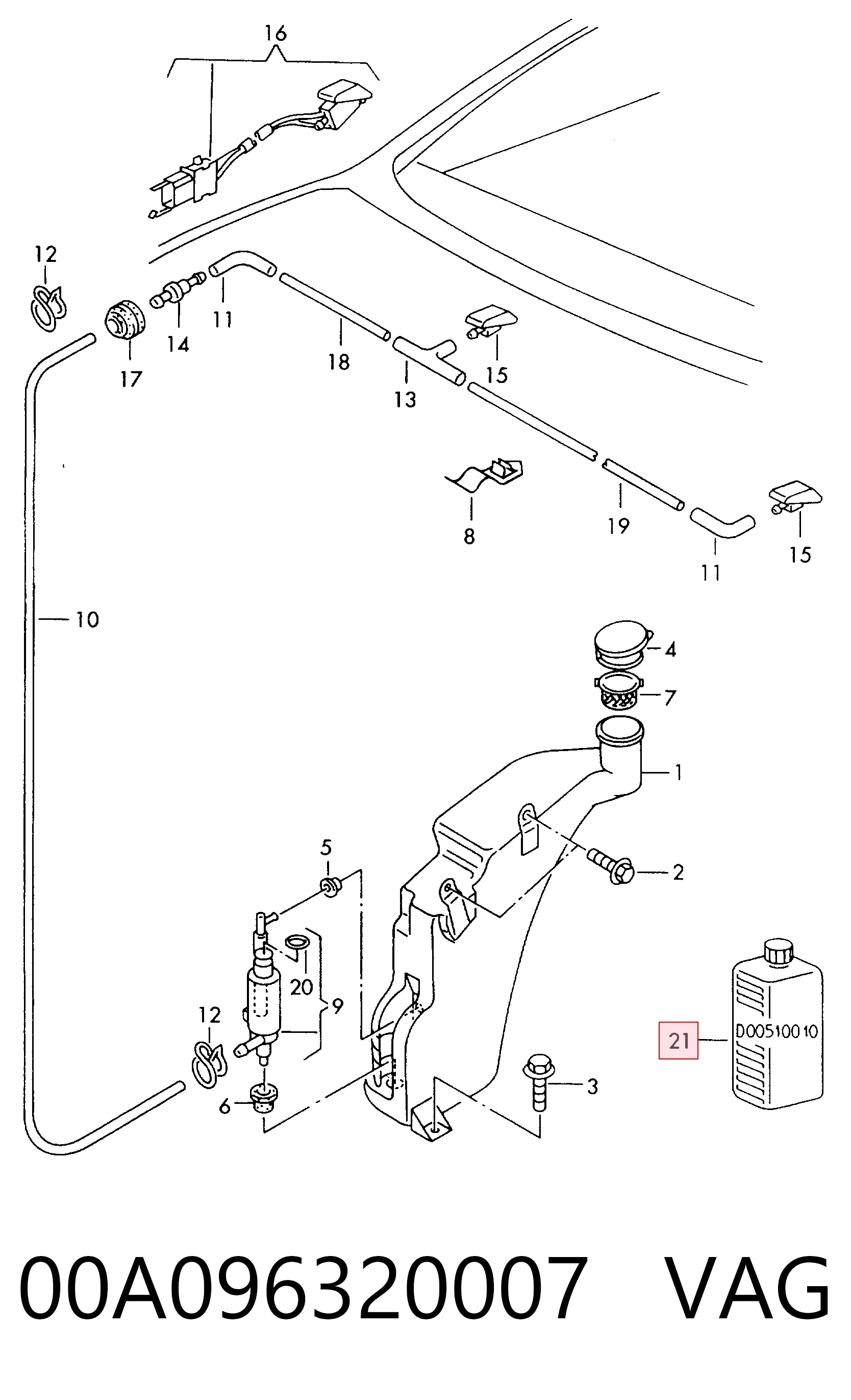 Compre 892332840 Peugeot/Citroen Fluido para lavador de pára-brisas