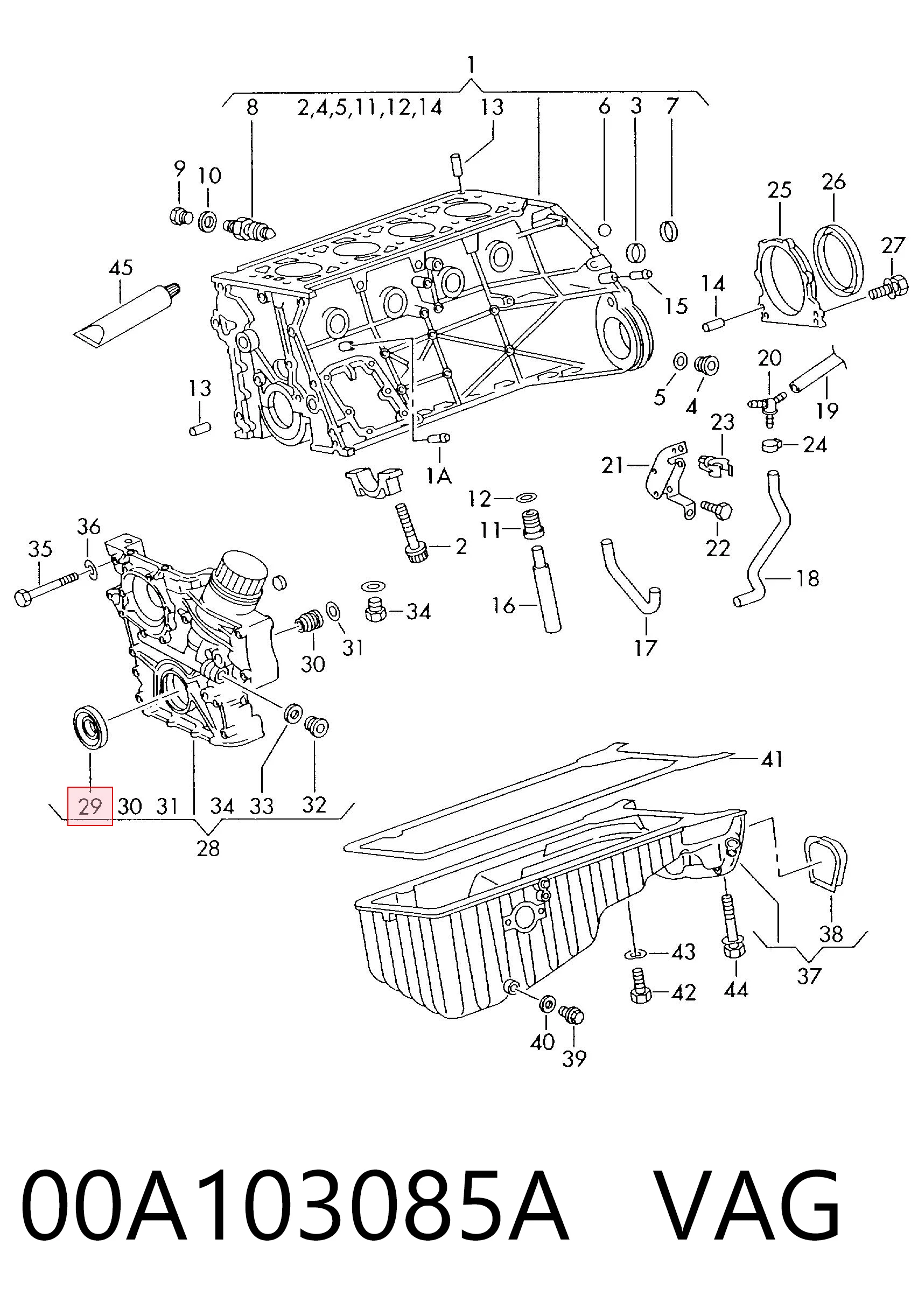 Vedação dianteira de cambota de motor SsangYong Actyon  