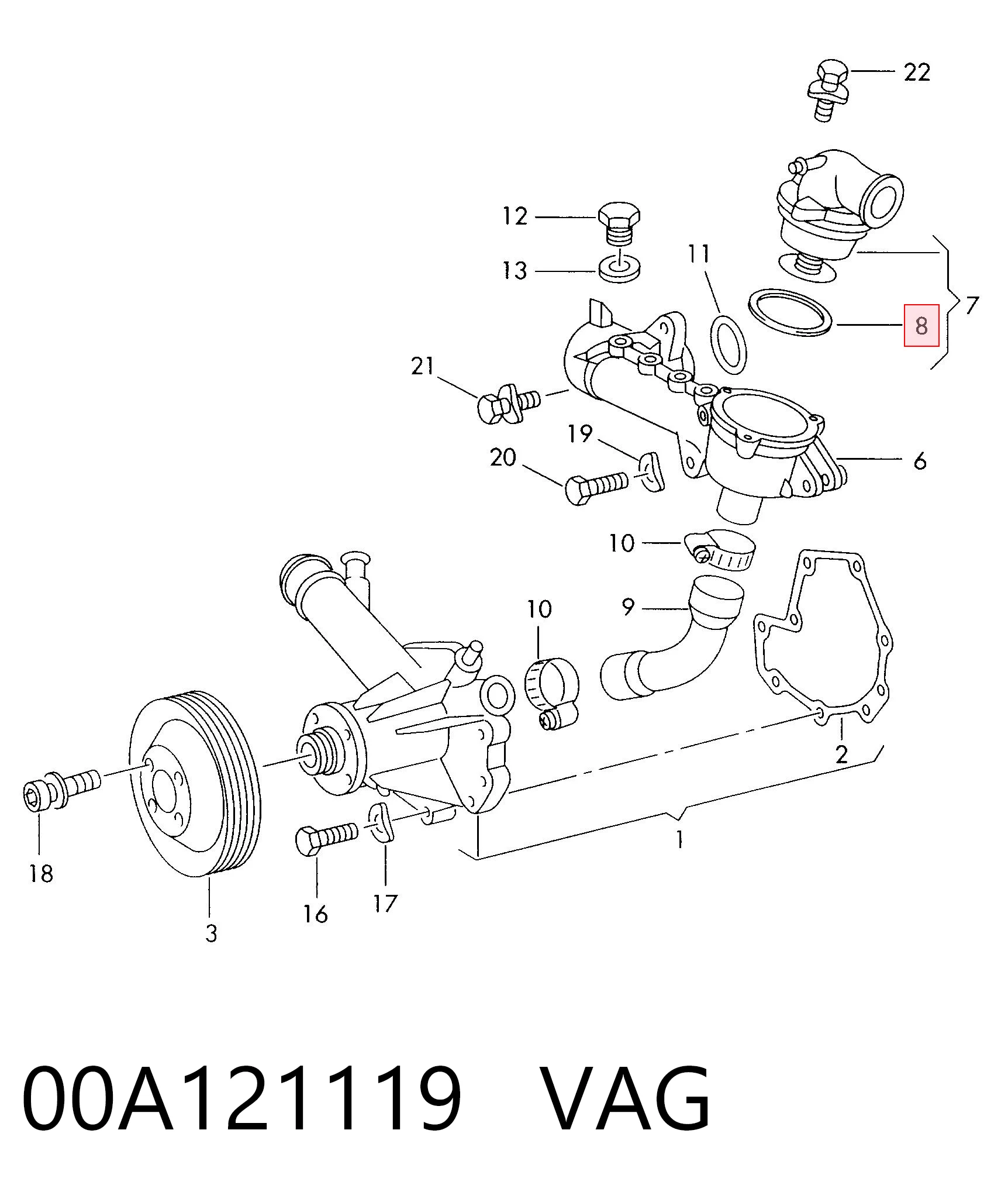 Compre Vedante de termostato SsangYong Korando 