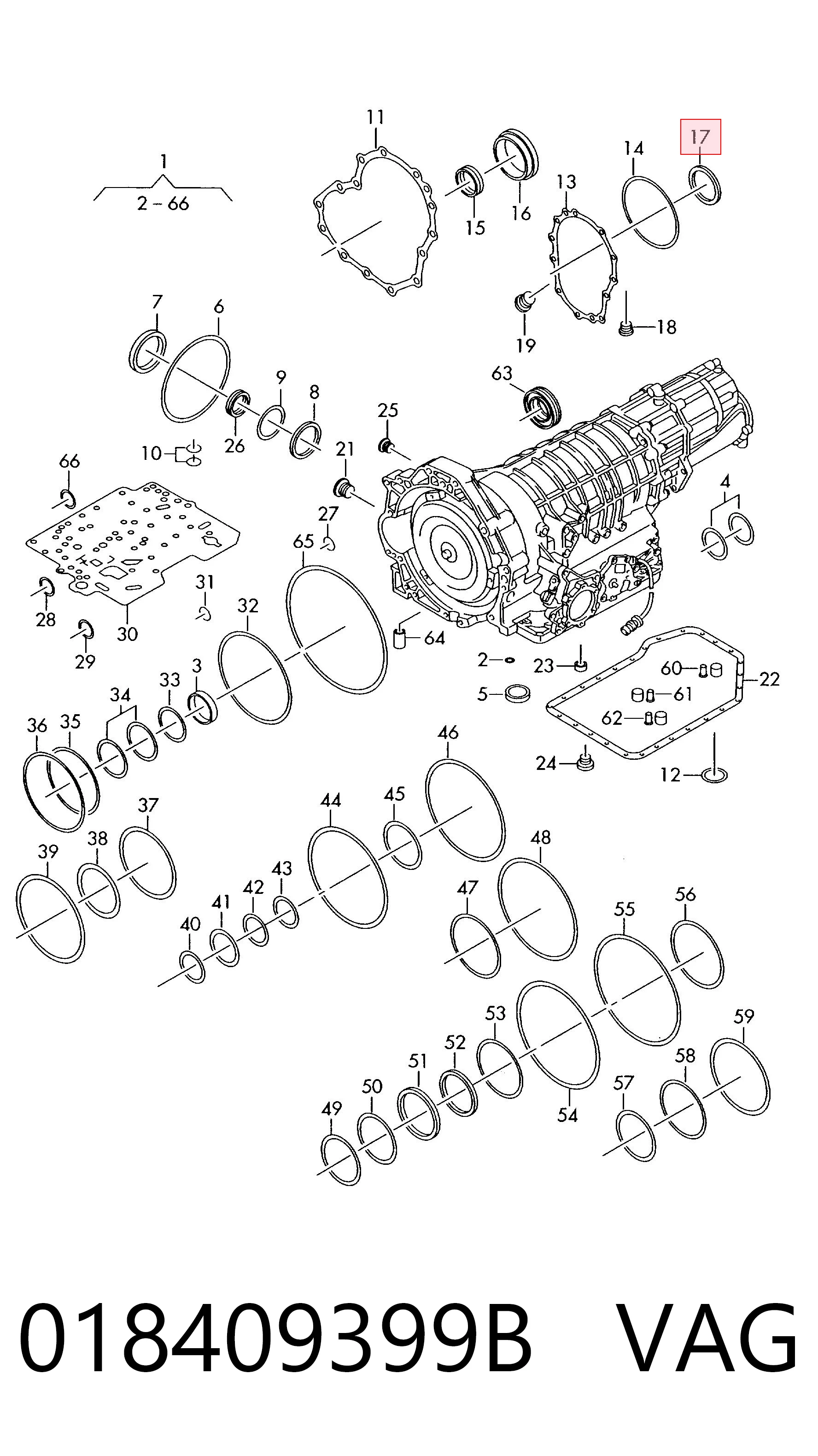 734319588 ZF Parts Bucim da haste de redutor do eixo dianteiro