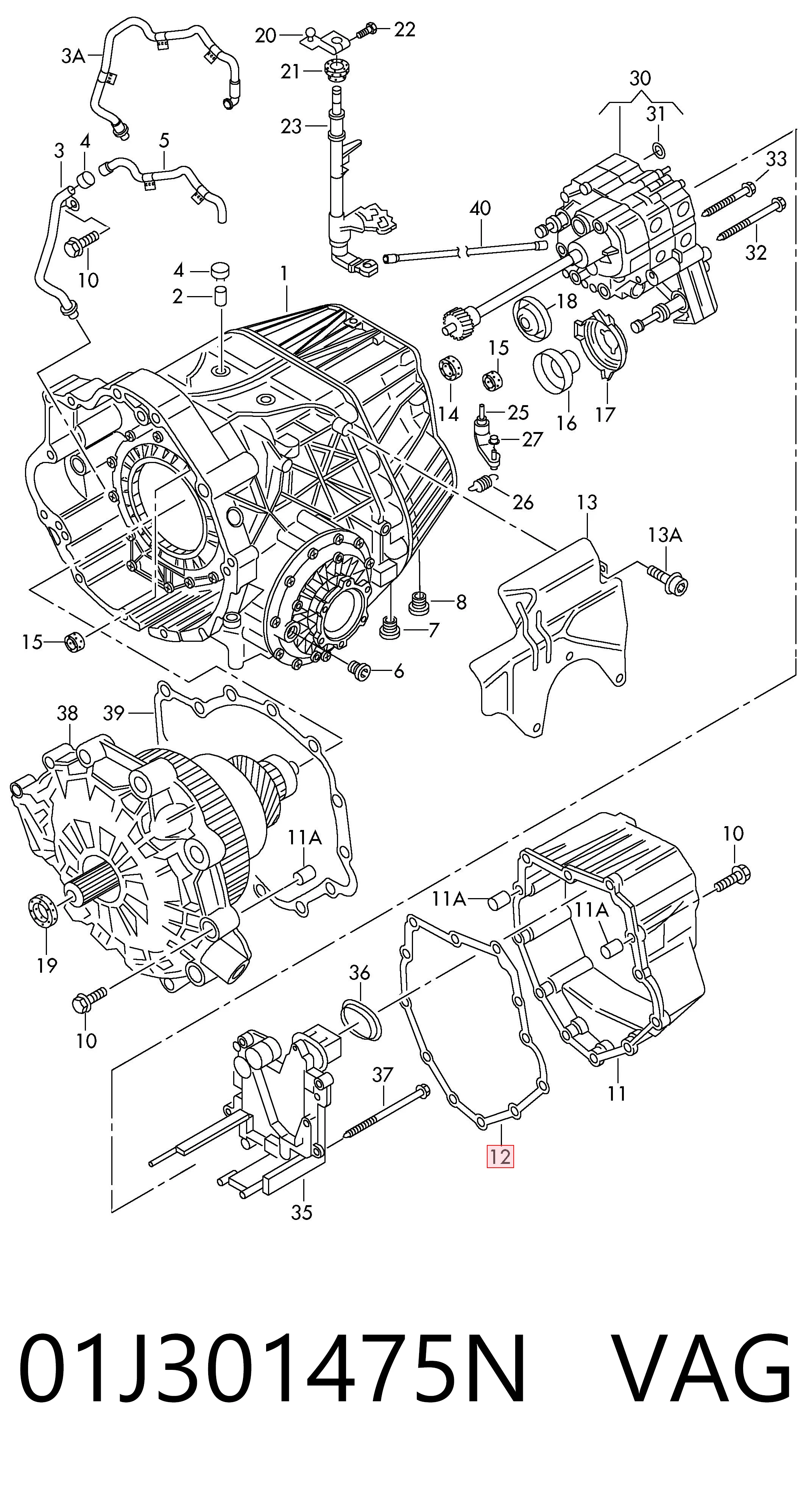 Vedante de panela da Caixa Automática de Mudança/Caixa Mecânica de Mudança Seat Exeo ST 3R5