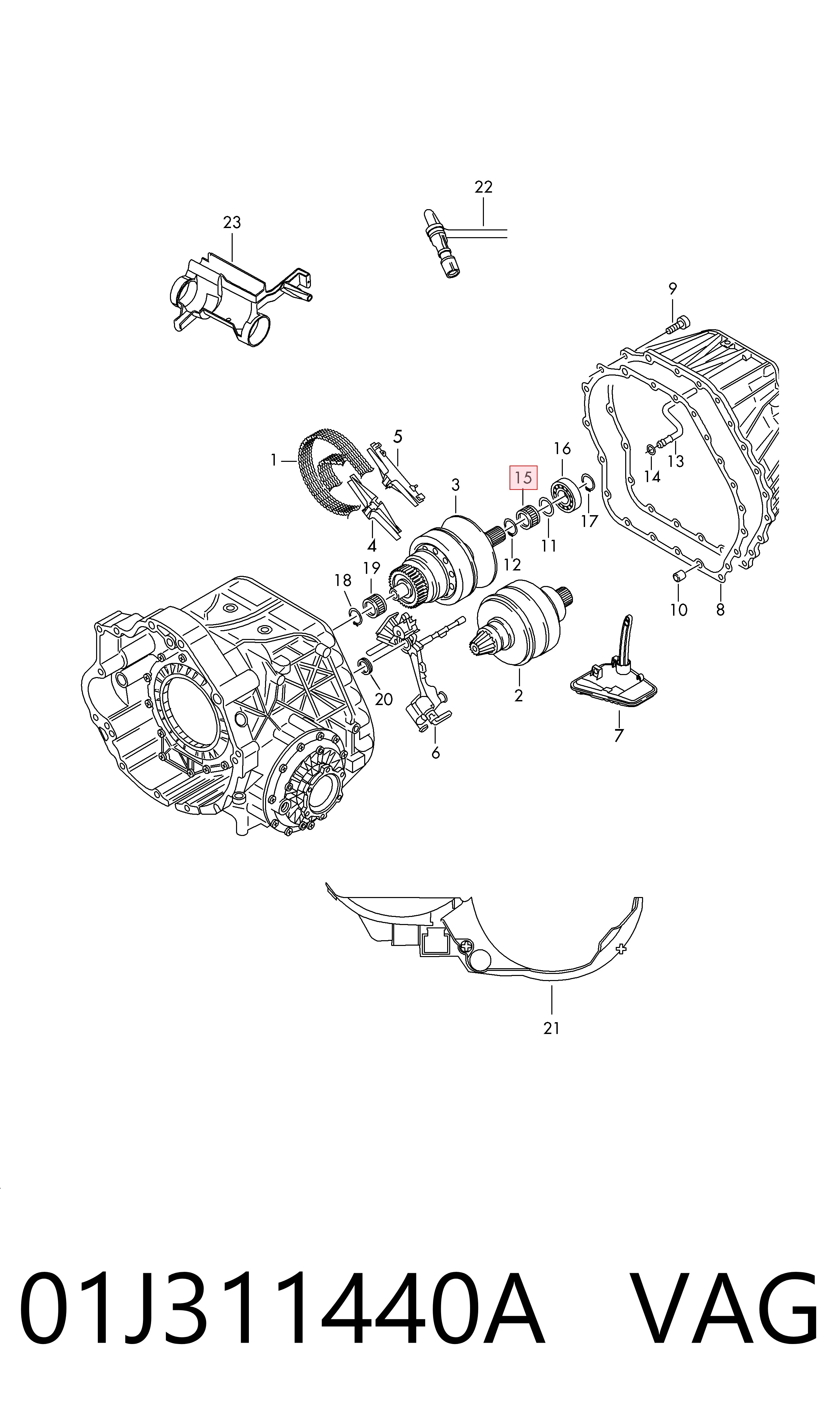 Rolamento da Caixa de Mudança para Audi A6 C6 4F2
