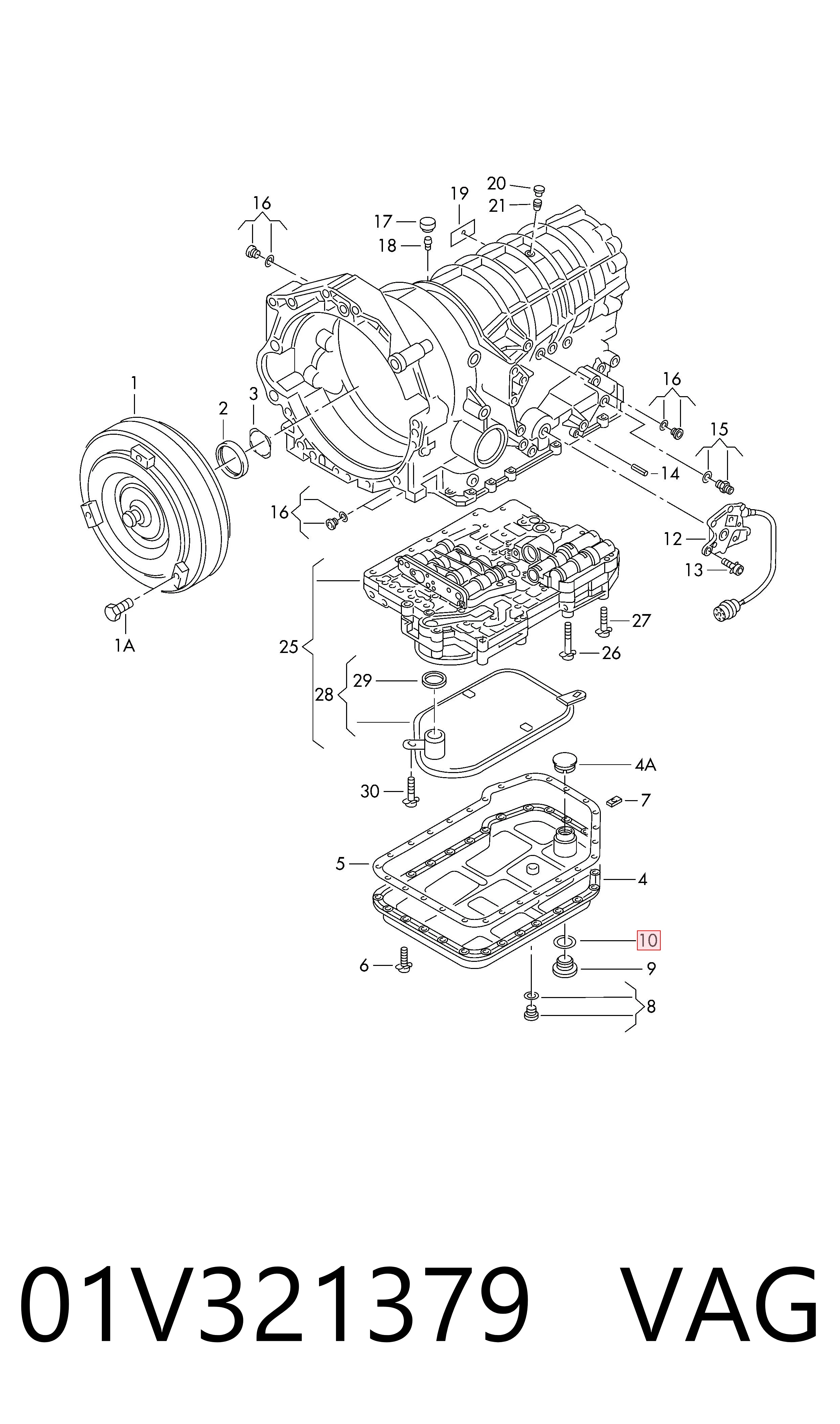 Vedante de rolha de panela da Caixa Automática de Mudança para Audi A4 B6 8E2