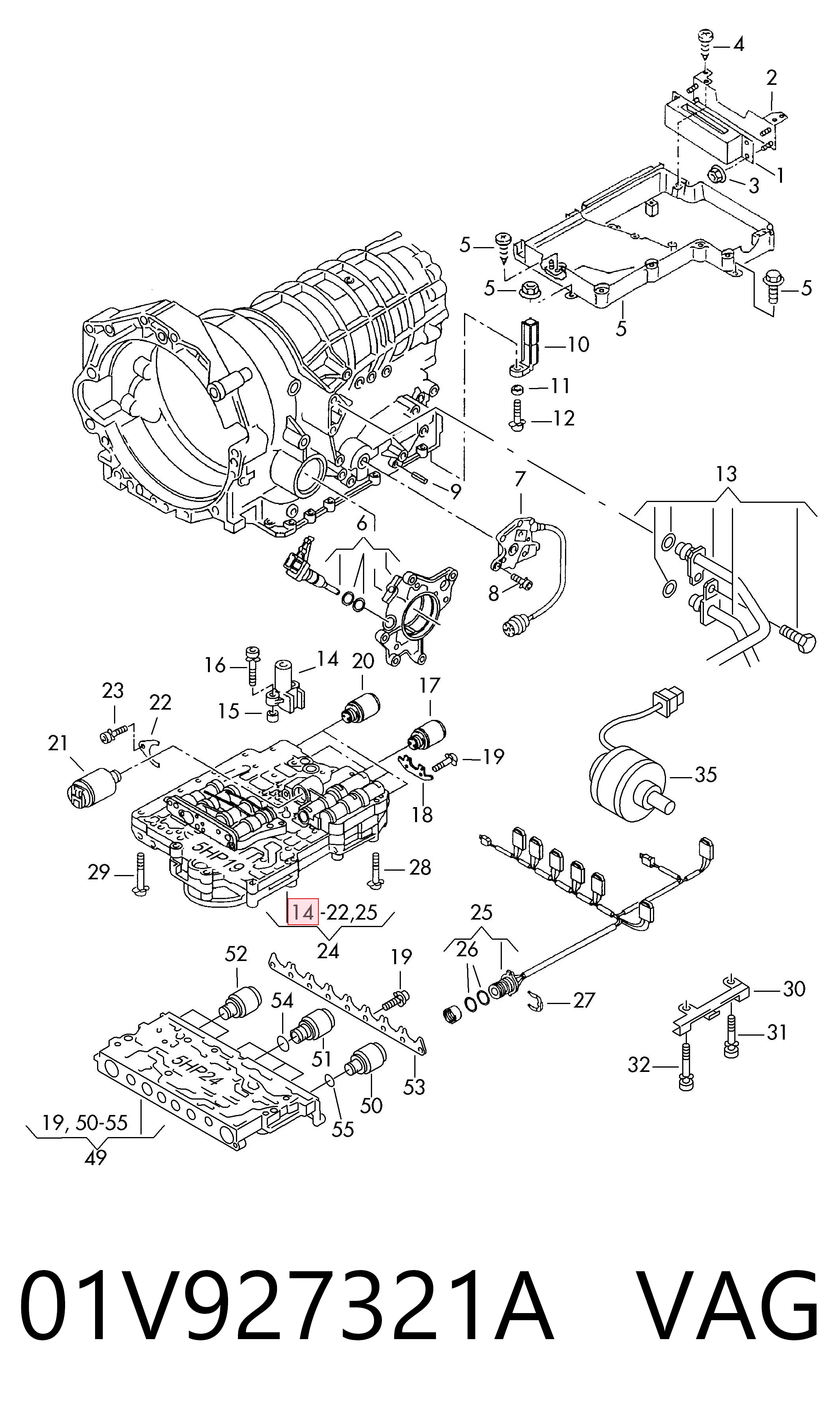 01V927321A VAG Sensor de velocidade