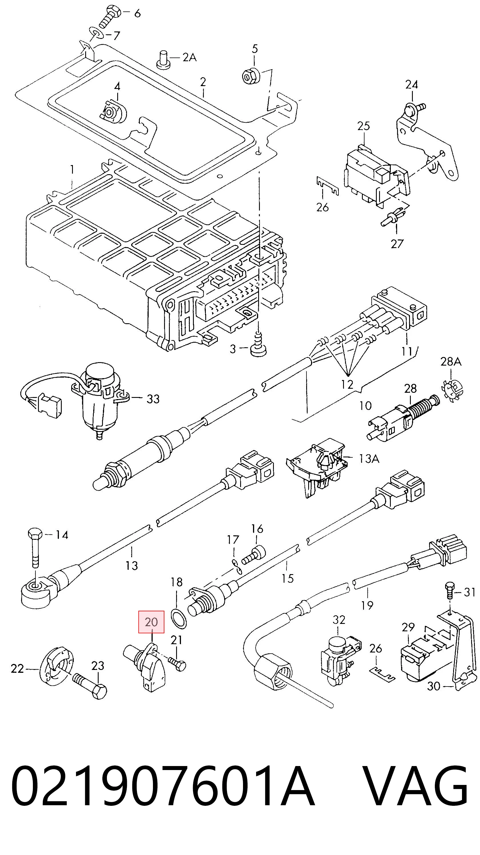 021907601A VAG Sensor de posição da árvore distribuidora