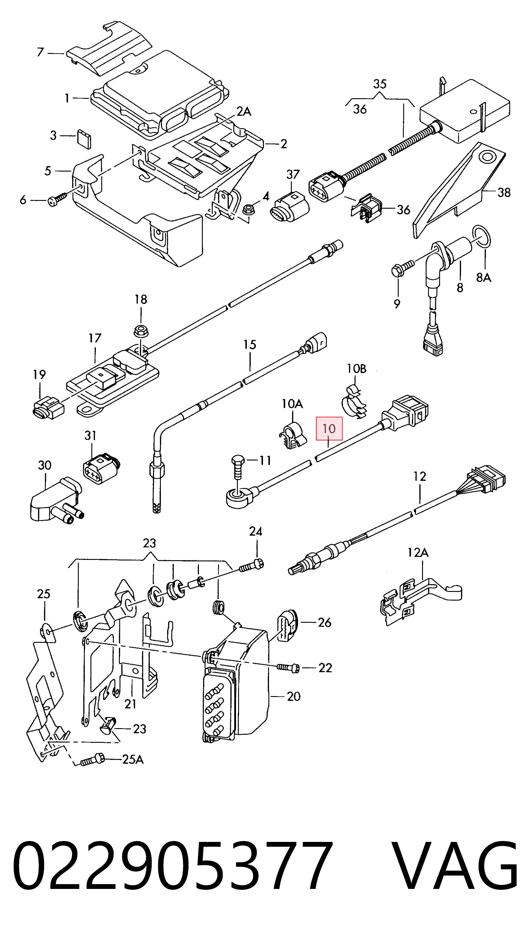 Compre 022905377 VAG Sensor de detonação
