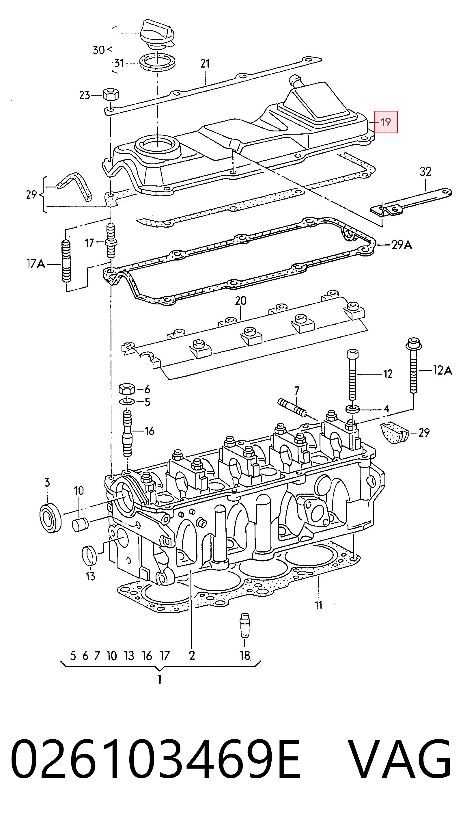 Tampa de válvulas Audi 80  89, 89Q, 8A ao melhor preço
