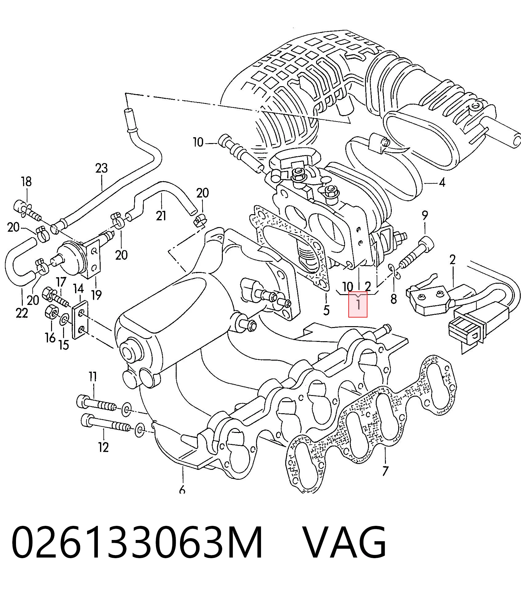 Válvula de borboleta montada Audi 80  89, 89Q, 8A ao melhor preço