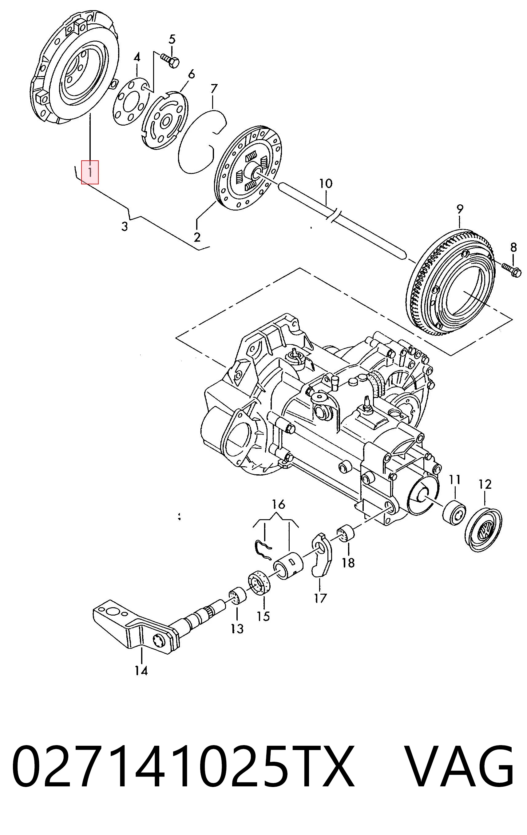 Cesta de embraiagem Seat Toledo II 1M2