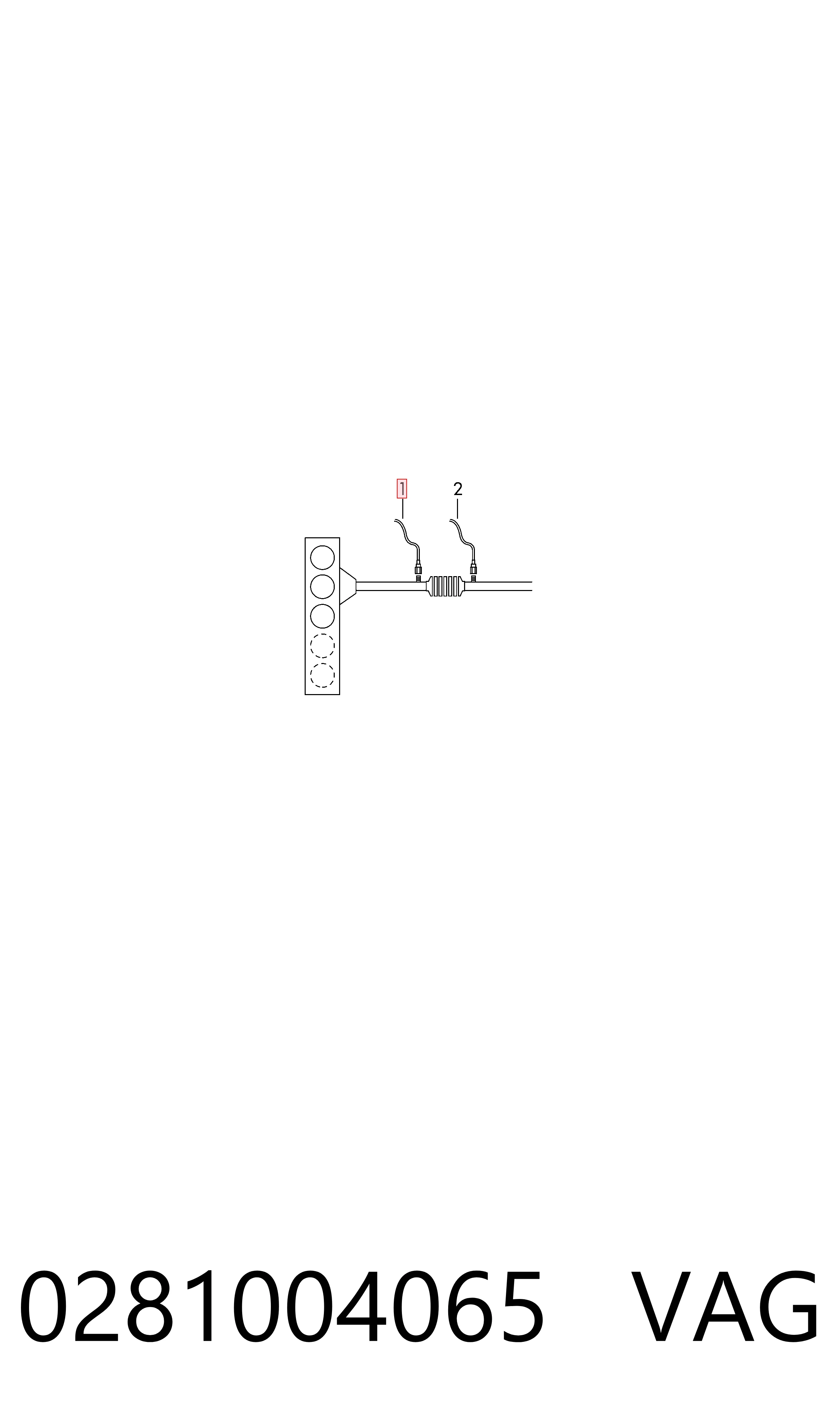 Sonda lambda, sensor de oxigênio até o catalisador 0281004064 Bosch