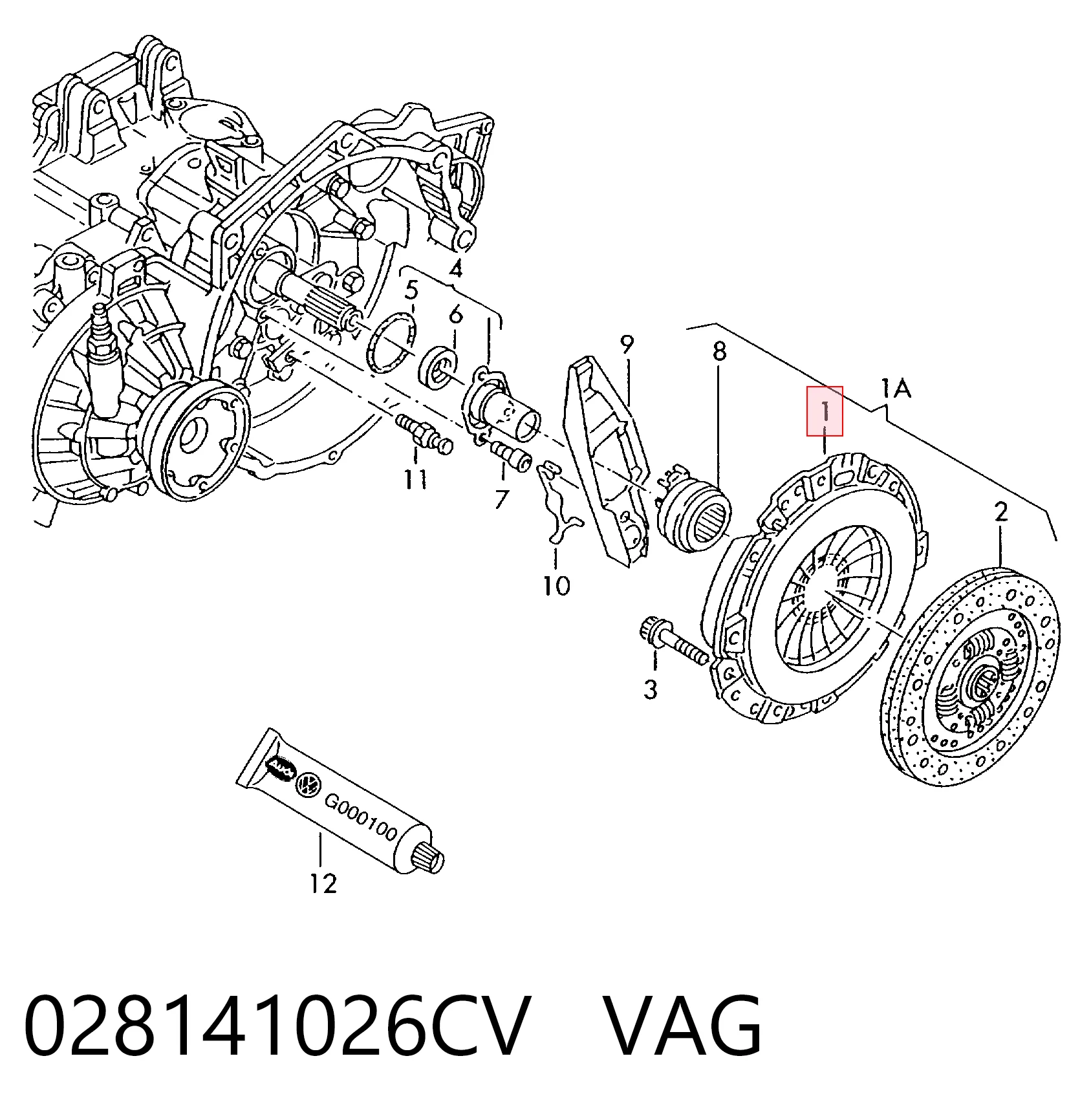Cesta de embraiagem para Seat Alhambra  7V8, 7V9