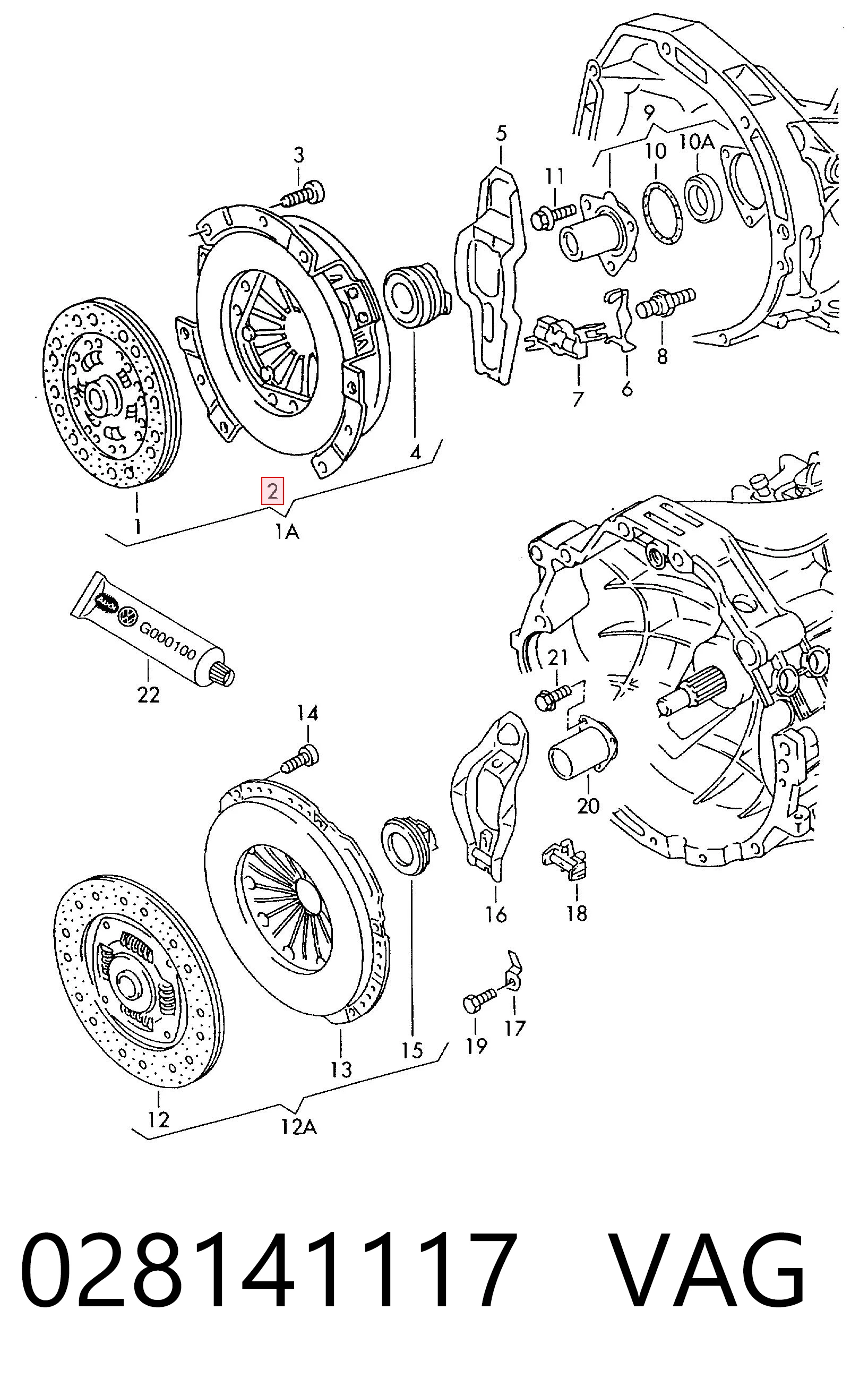 Cesta de embraiagem Volkswagen Passat B5 3B3