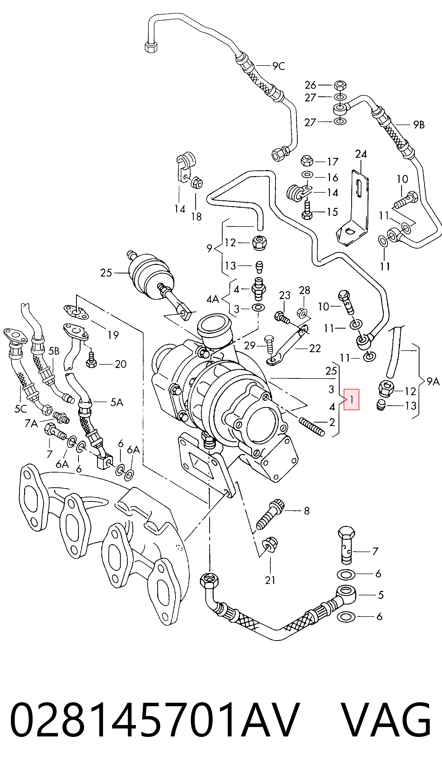 Turbina para Audi 80 B4 8C2