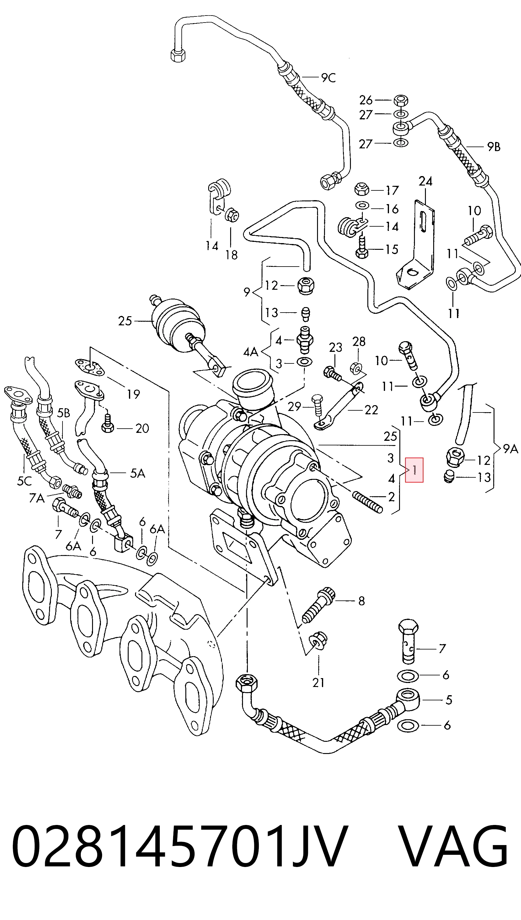 Turbina Volkswagen Golf III 1H1
