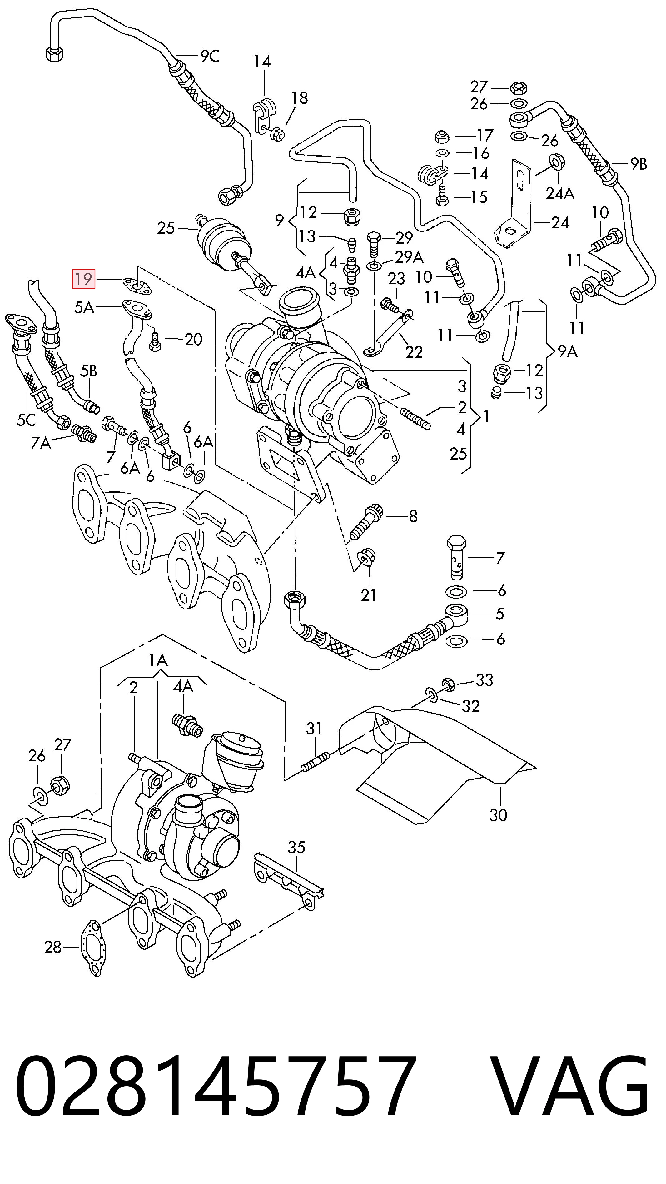 Vedante de mangueira de derivação de óleo de turbina Peugeot/Citroen 94362672