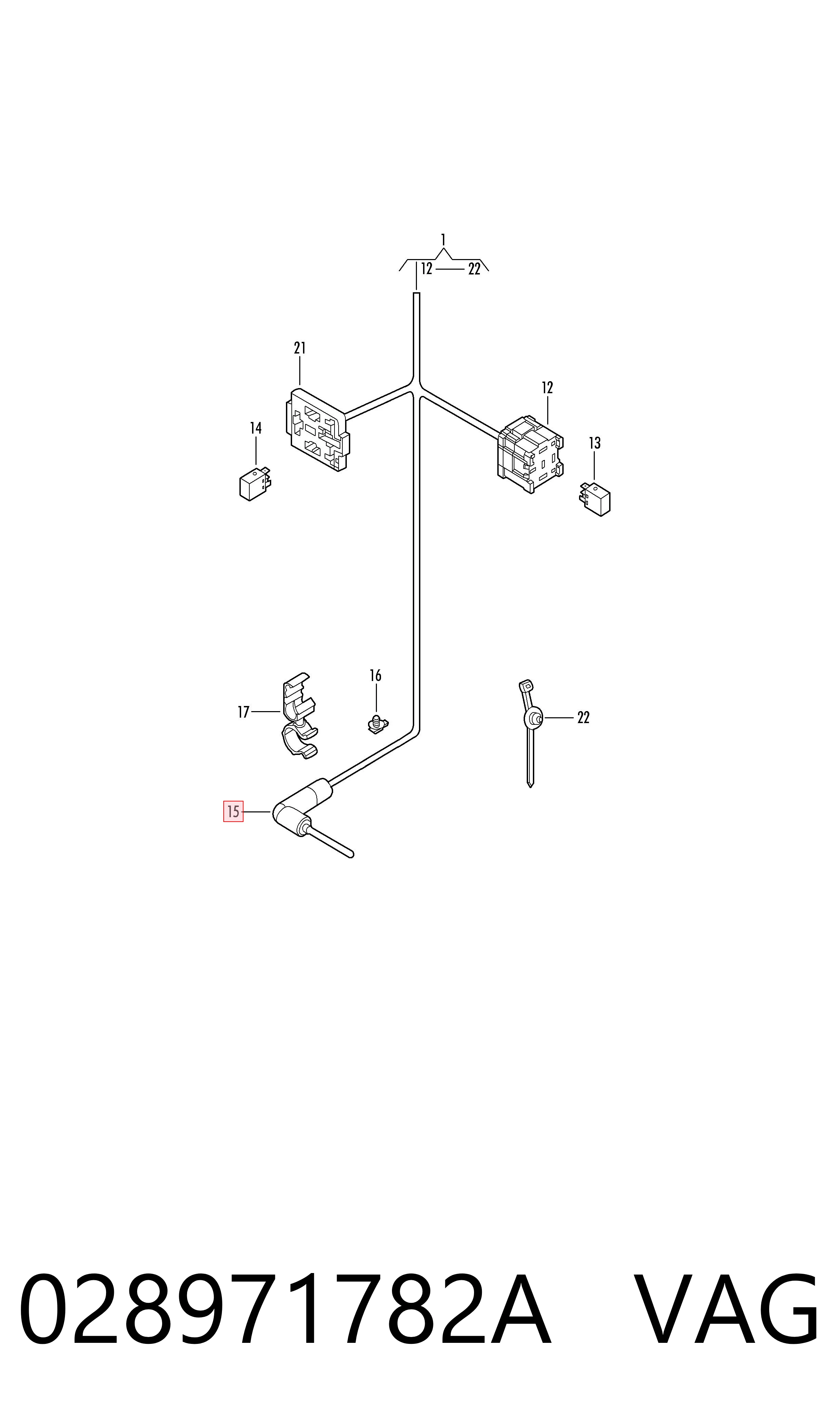028971782A VAG Desengate (ficha) da vela de incandescência