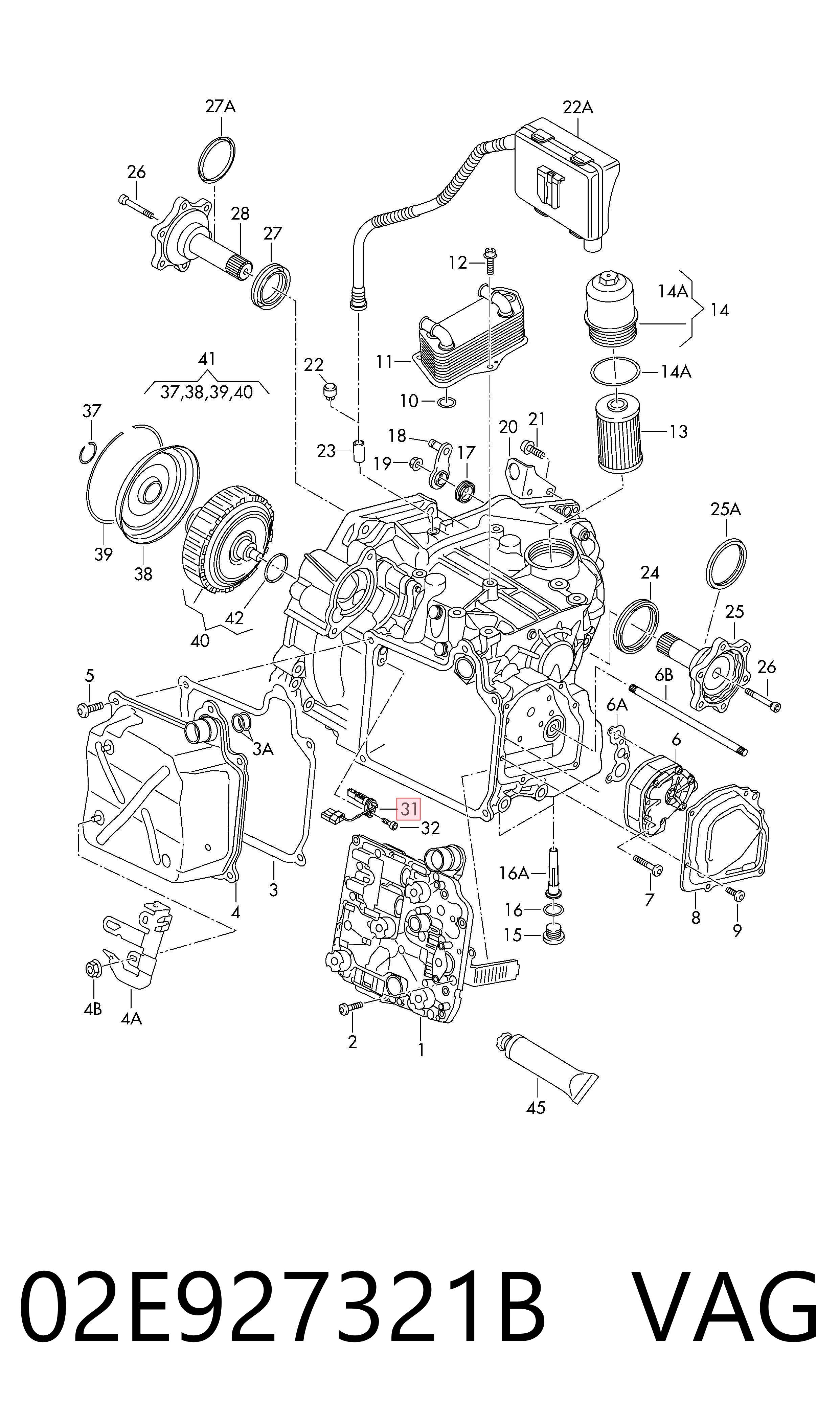 02E927321B VAG Sensor de velocidade