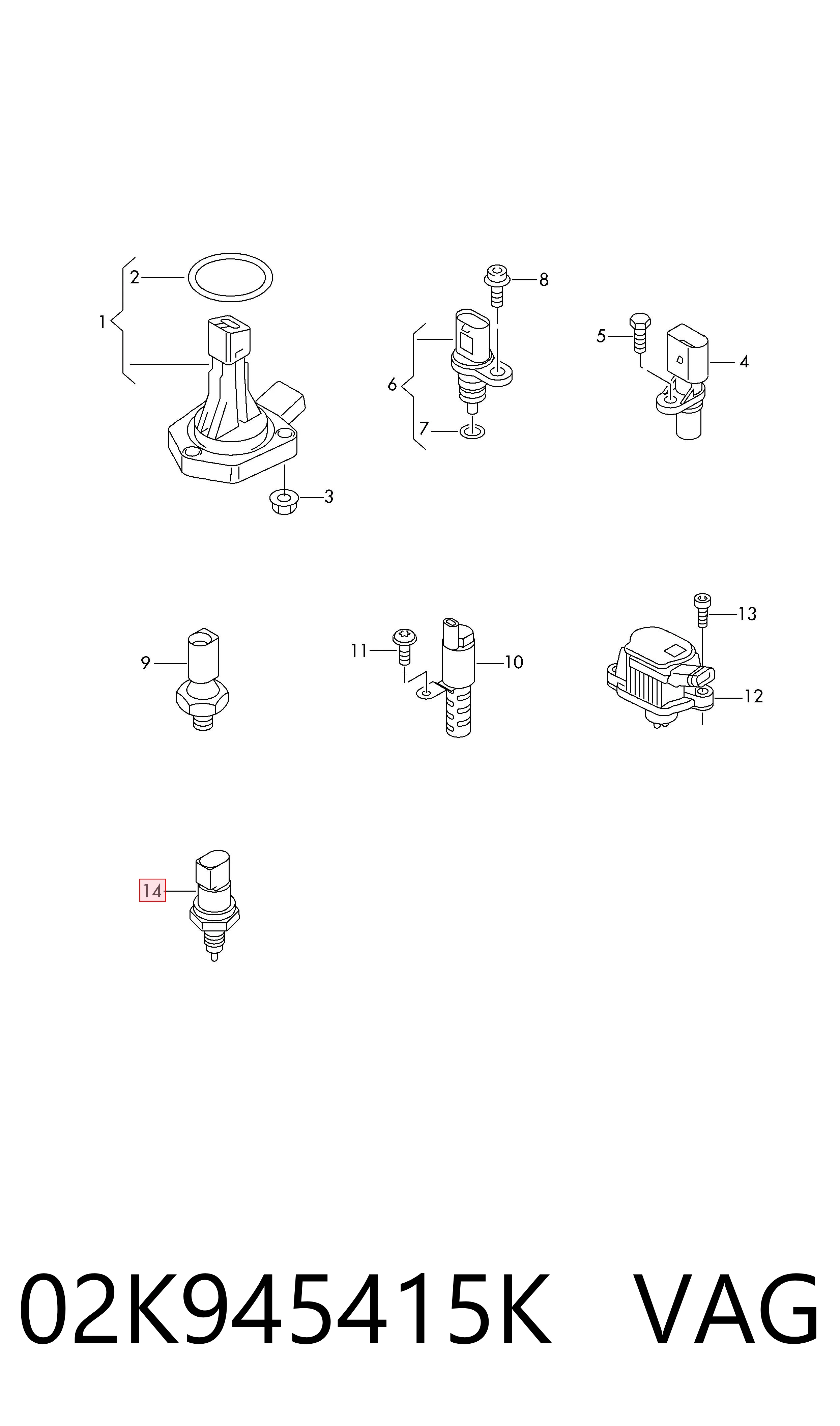 Sensor de ativação das luzes de marcha à ré VAG 02K945415K preço, a partir de 10,40 USD