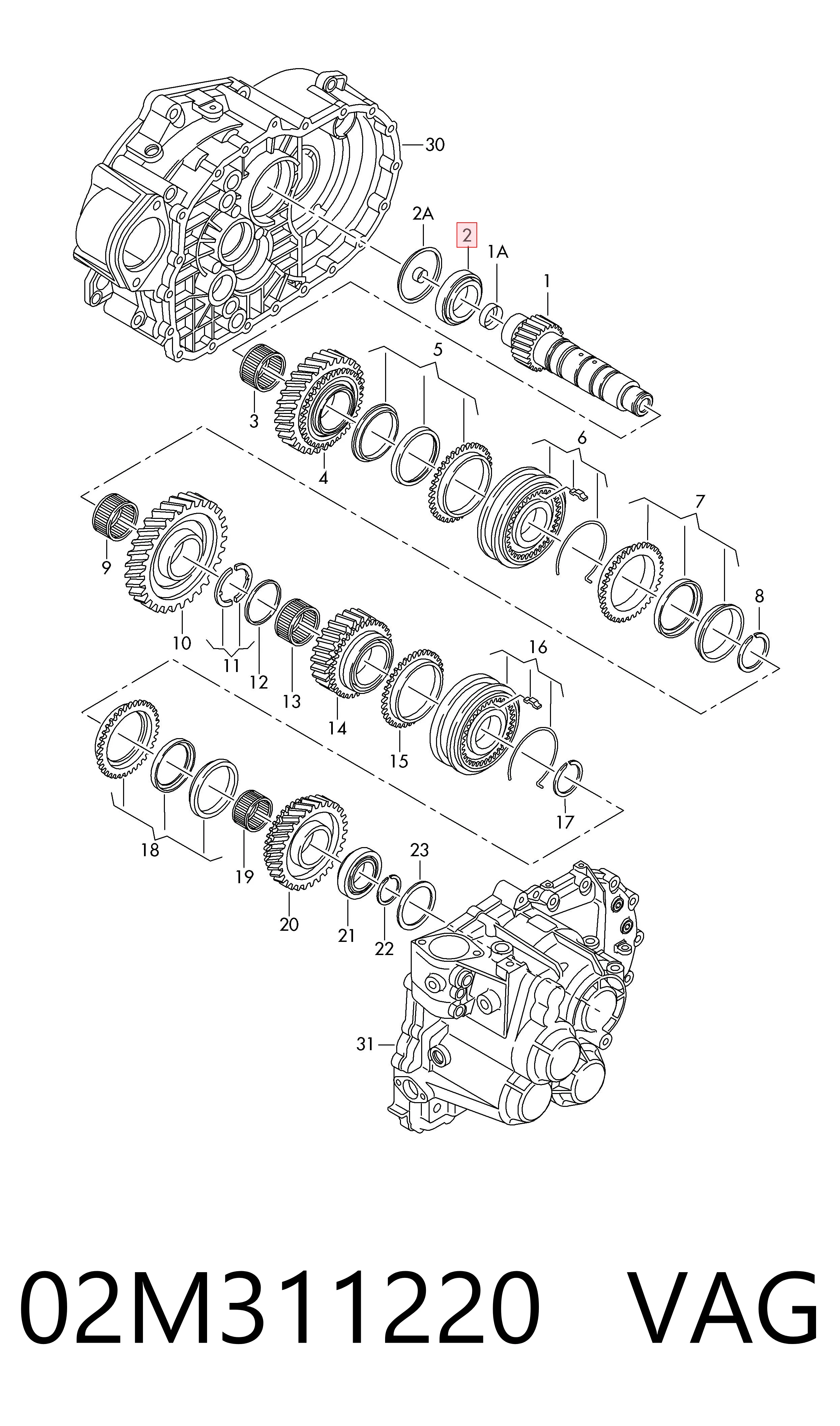 Kit de reparação da Caixa de Mudança para Volkswagen Polo 9N, 9A