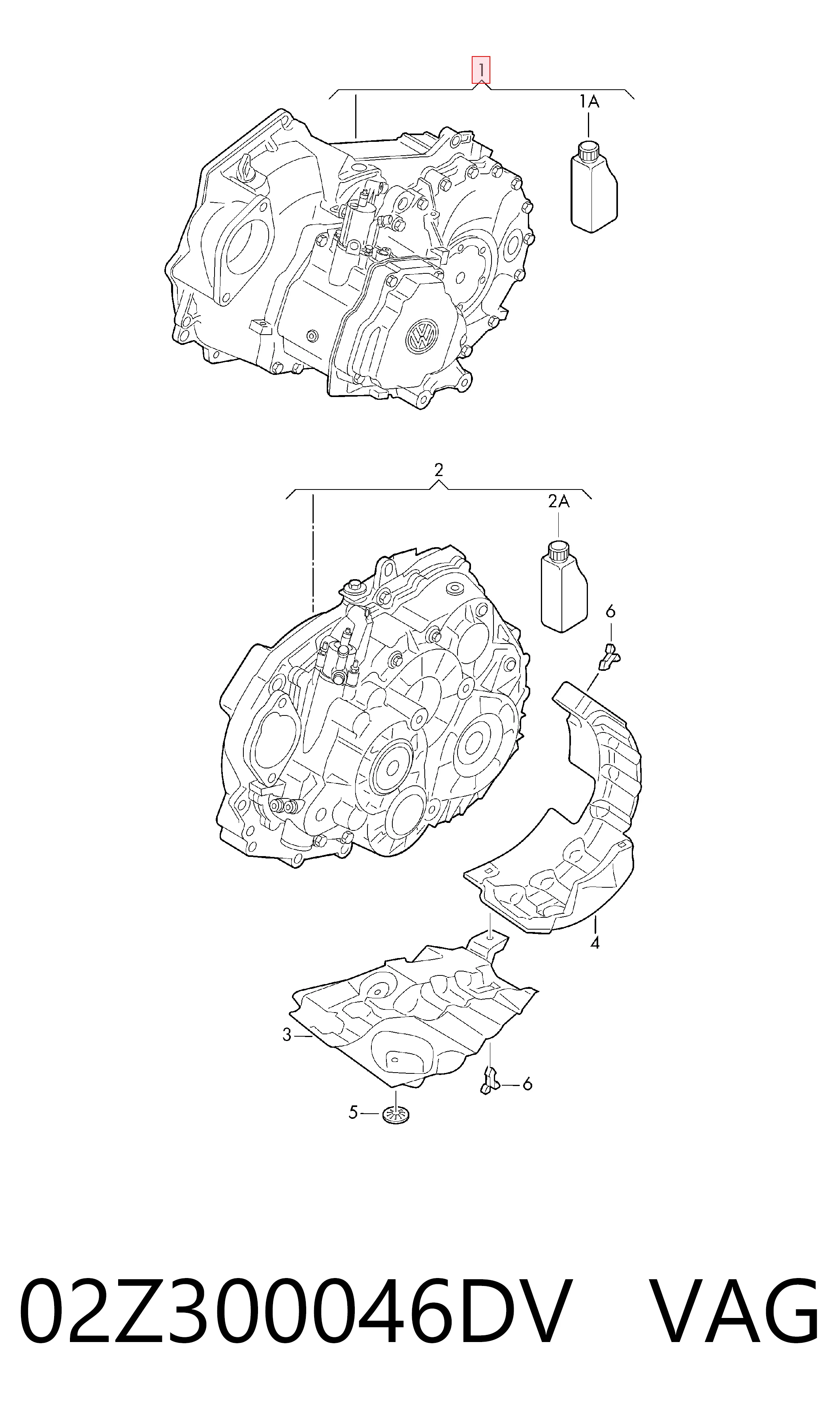 Caixa de Mudança montada (caixa mecânica de velocidades) para Volkswagen Transporter T5 7HB, 7HJ, 7EB, 7EJ