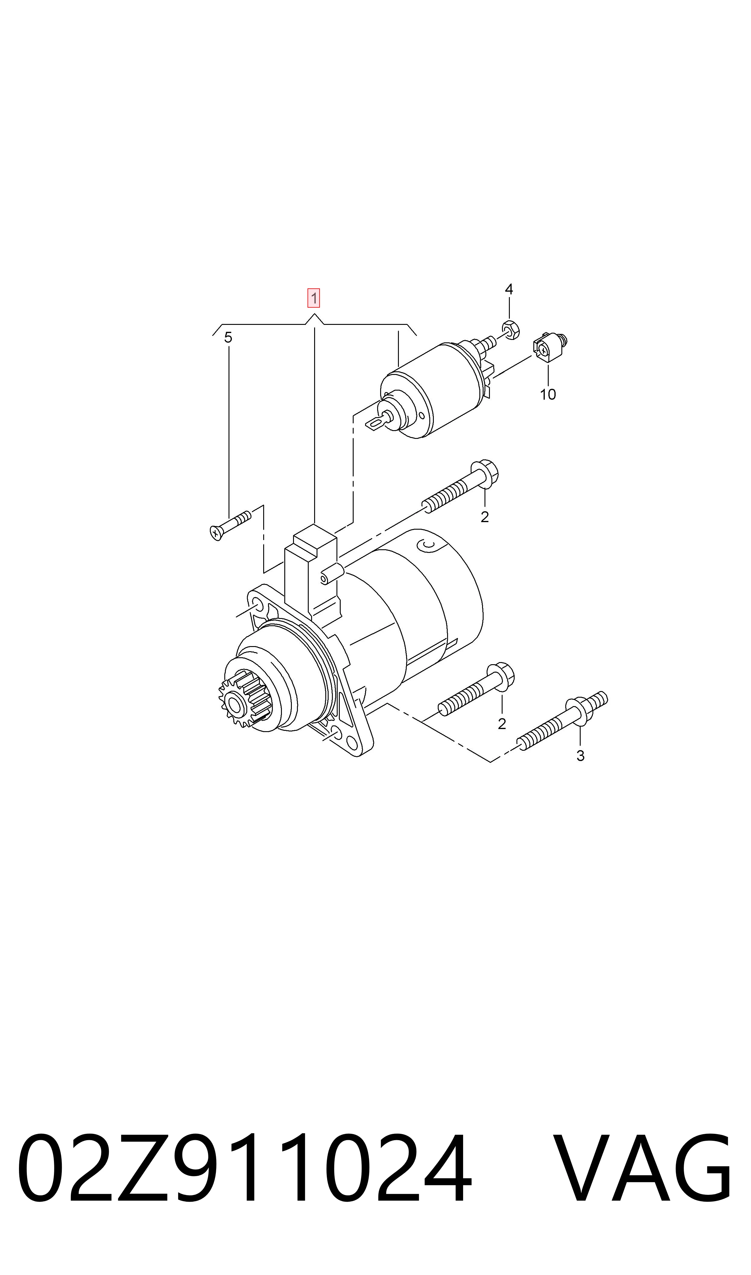 Motor de arranco VAG 02Z911024 preço, a partir de 61,05 USD