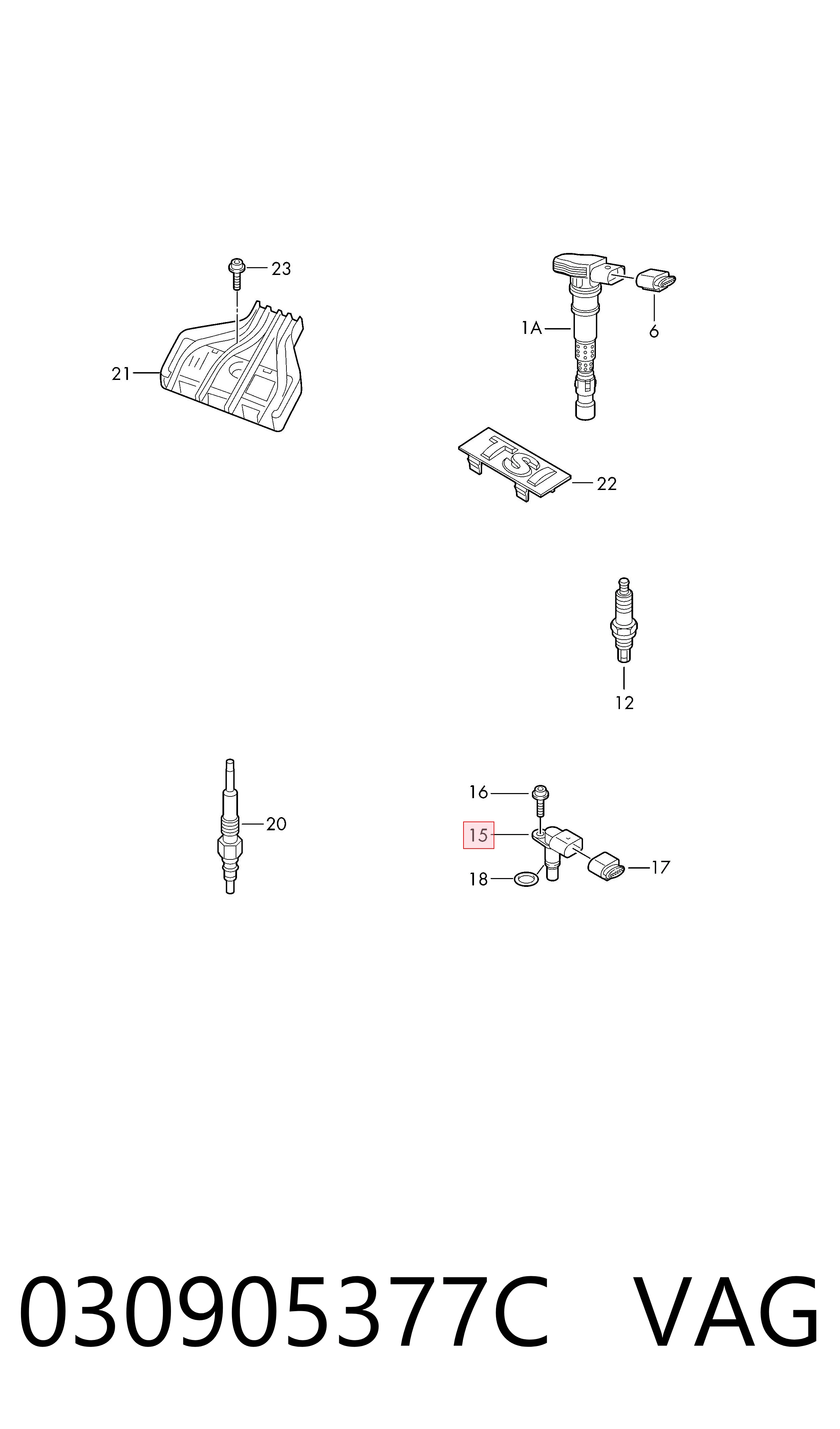 030905377C VAG Sensor de detonação
