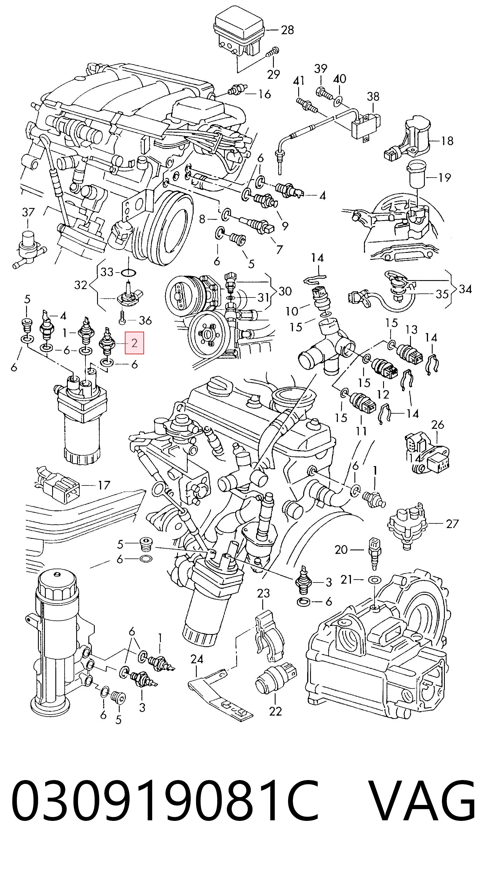 030919081C VAG Sensor de pressão de óleo